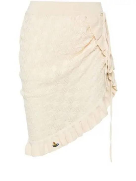 Textured Mini Skirt with Hem
