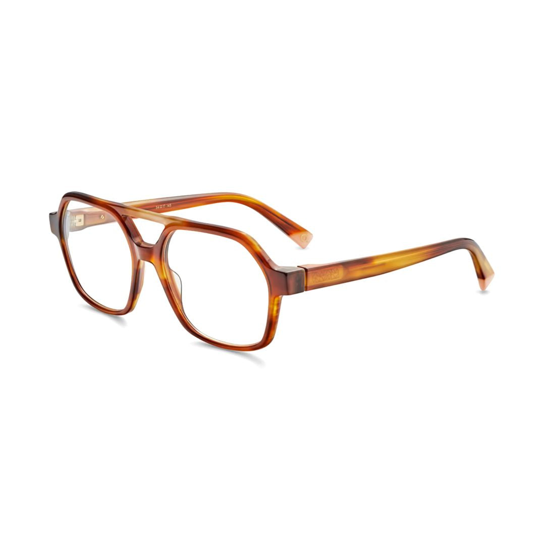 Hype Geometric Tortoiseshell Eyeglasses with Double Bridge Design