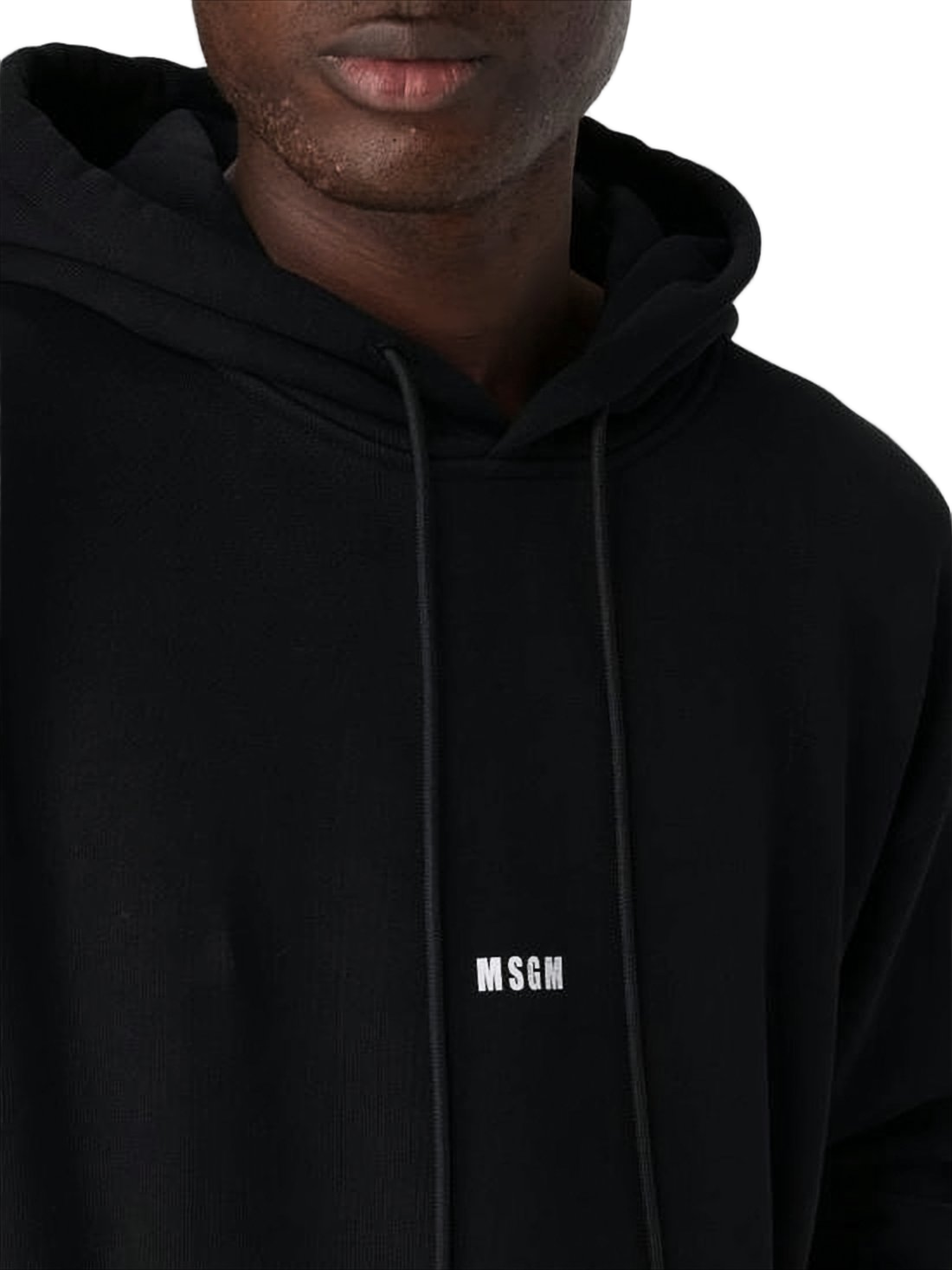 Relaxed Fit Black Hoodie With Graphic Back And Kangaroo Pocket