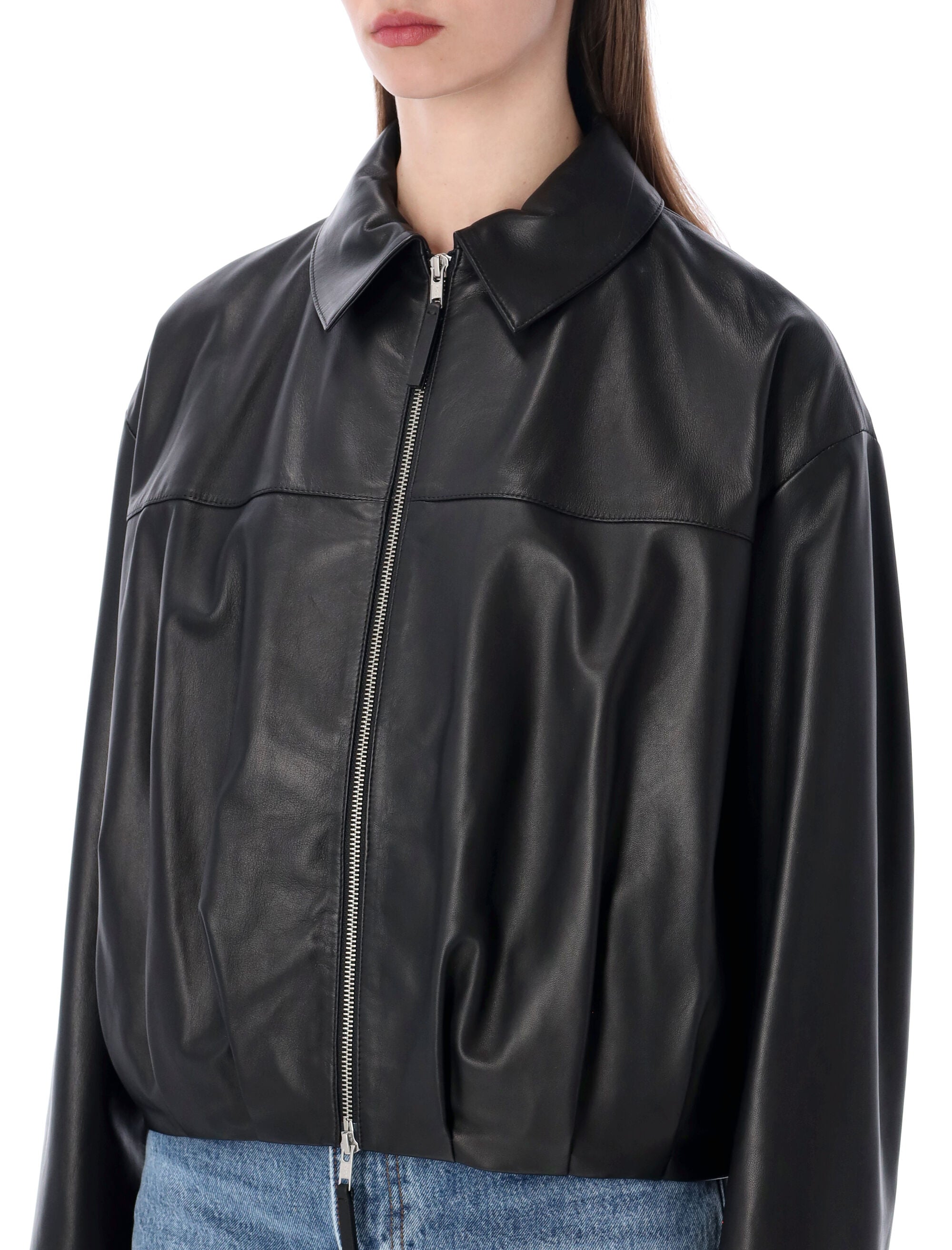 Sword 6.6.44 Cropped Nappa Leather Bomber