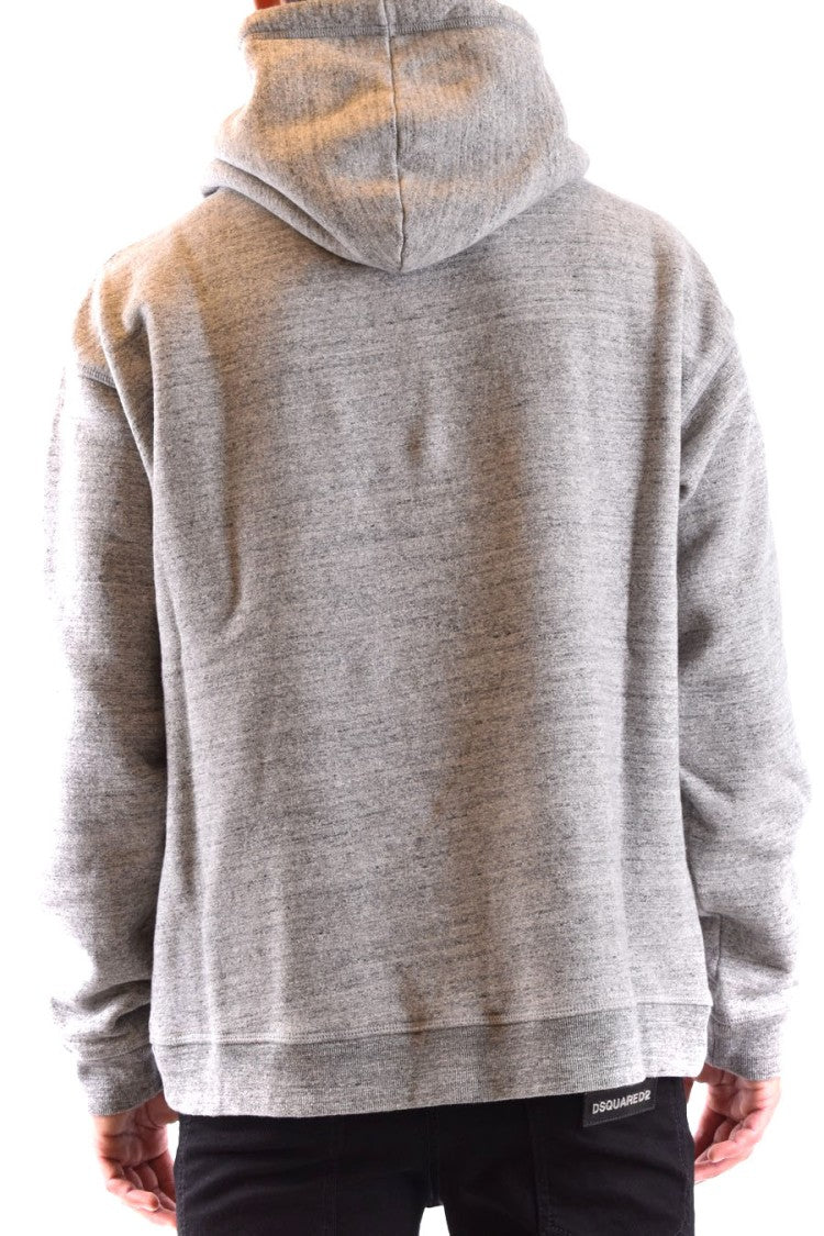 Heathered Grey Hooded Sweatshirt