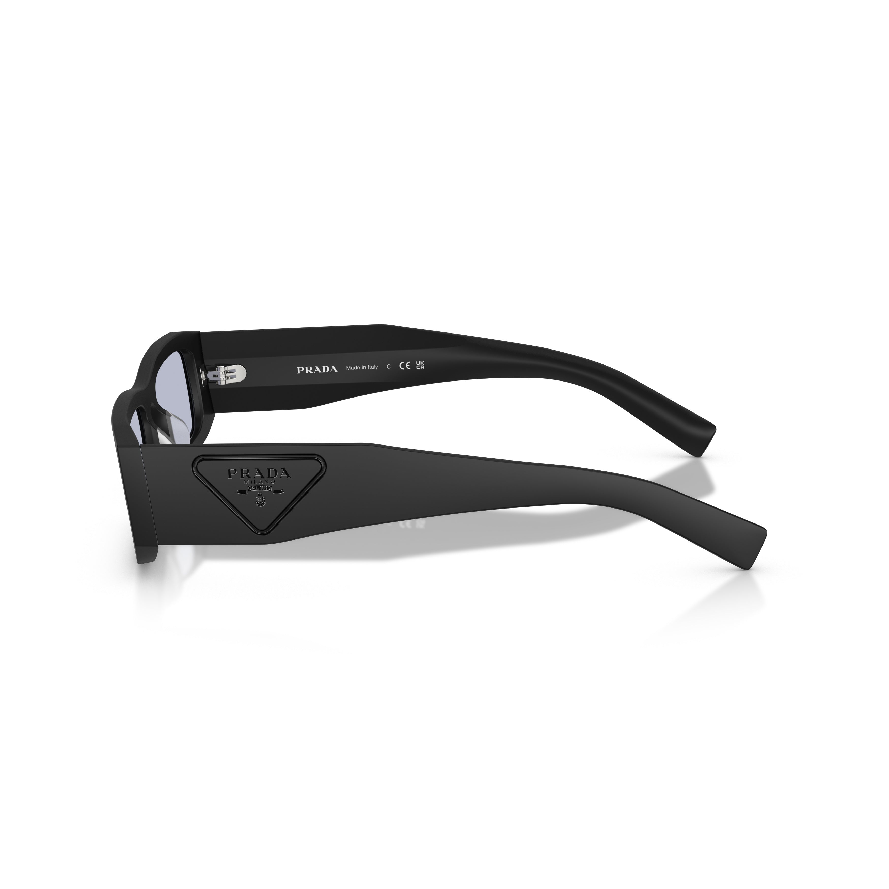 0pr D09sd Matte Black Rectangular Frame Sunglasses