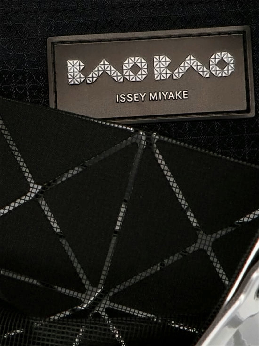 Geometric Tote Bag With Reflective Finish