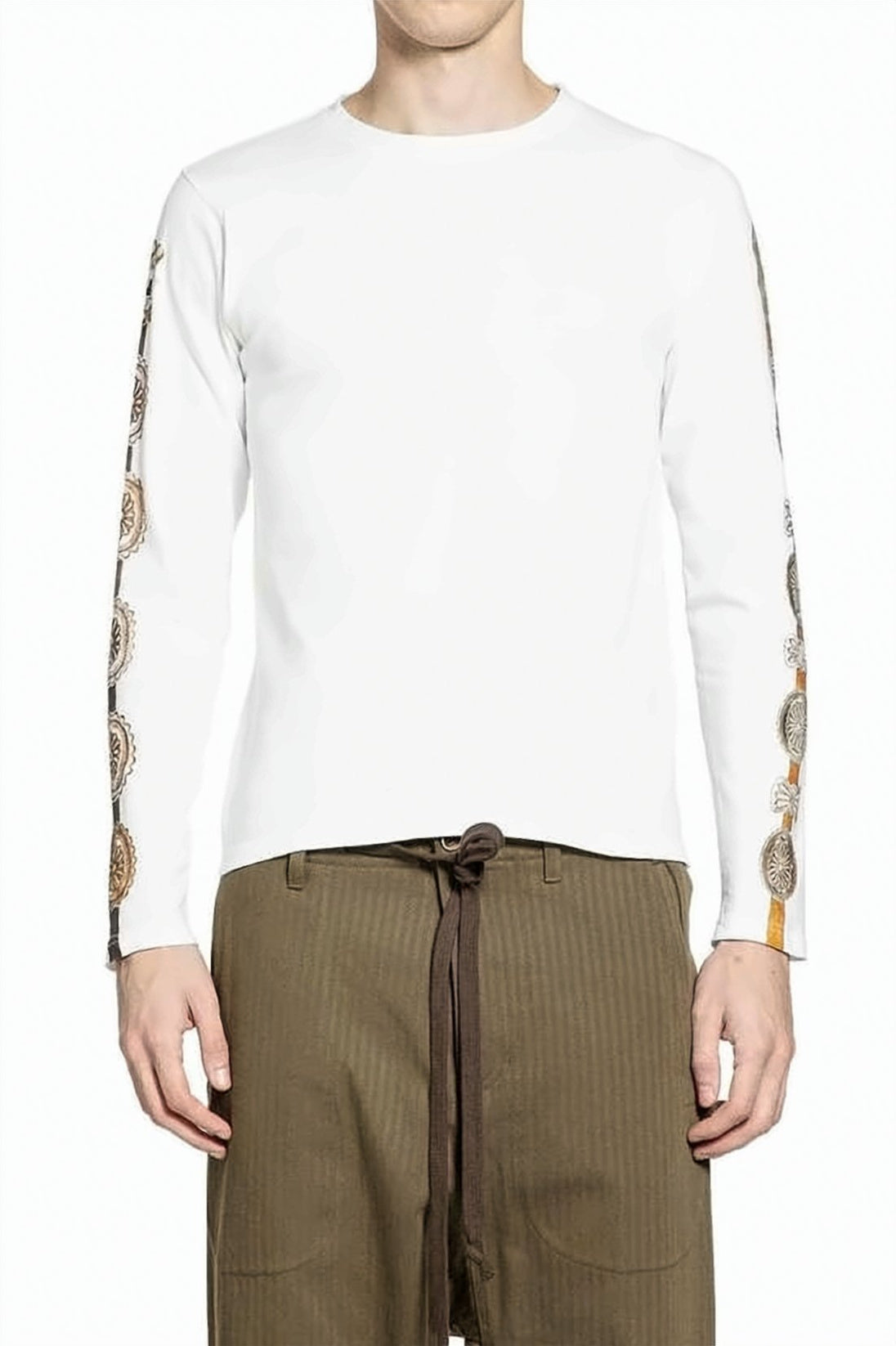 Long-Sleeve Shirt with Decorative Stripes