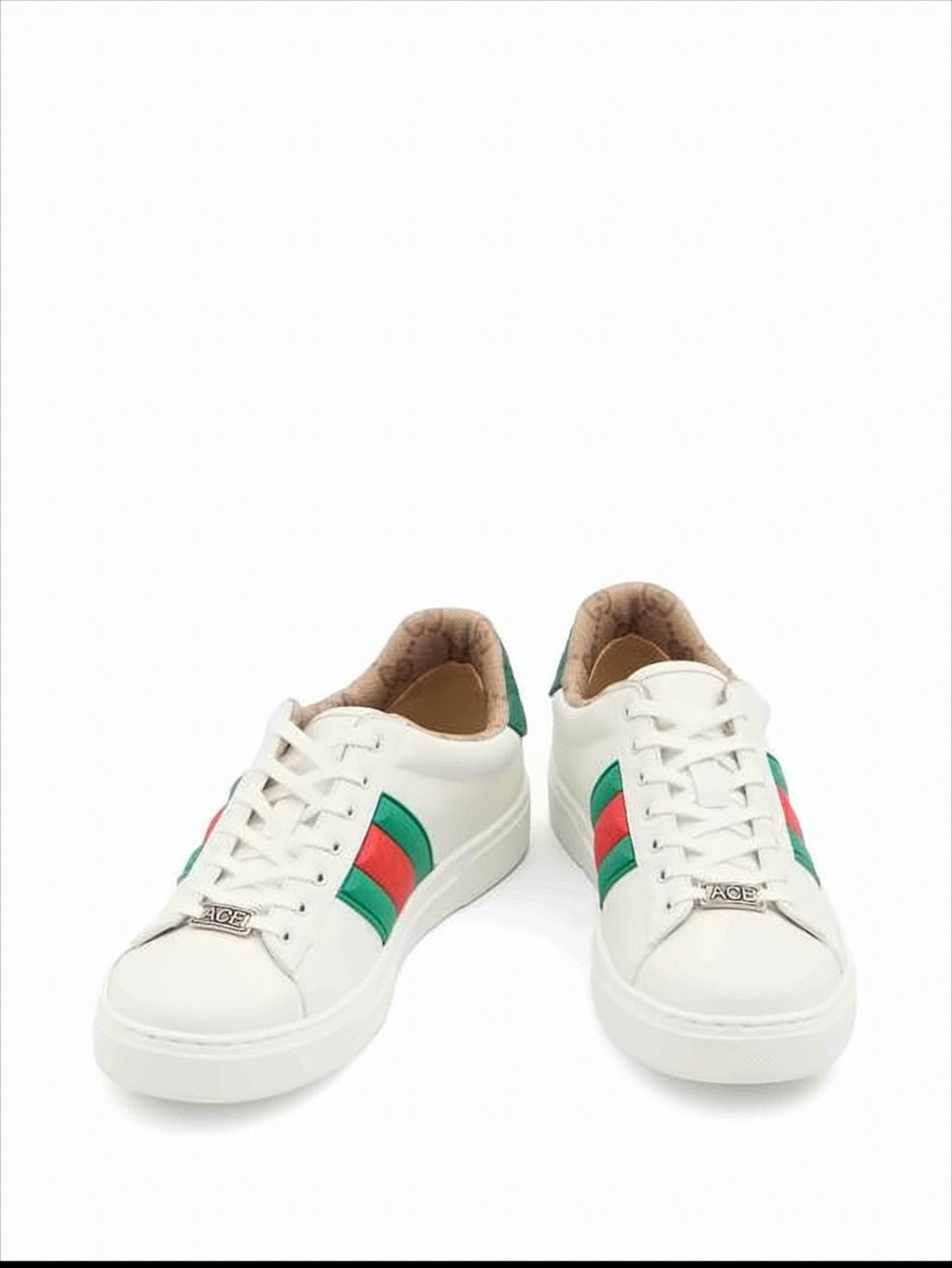 Leather Low-Top Sneakers with Bold Stripes