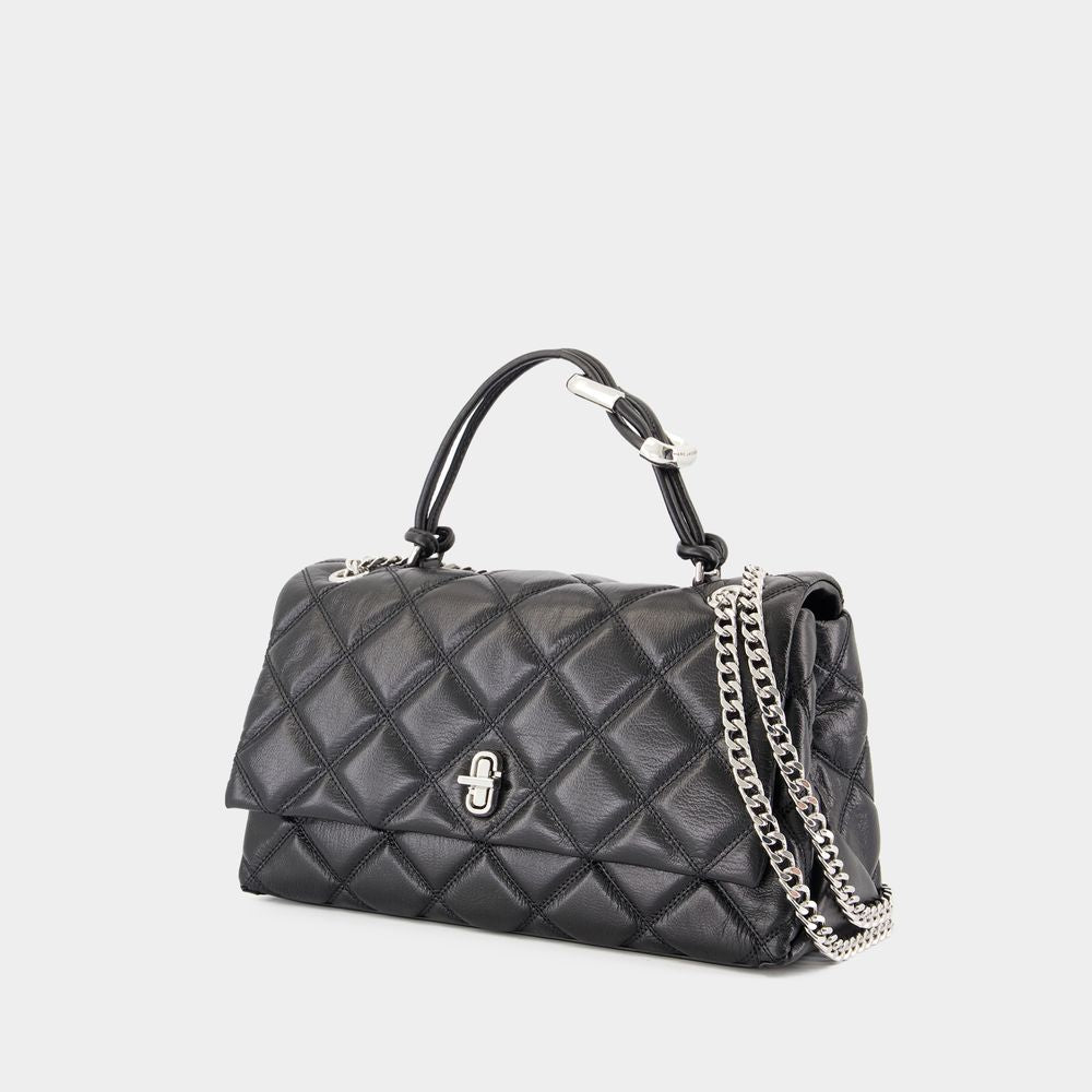 The Dual Chain Crossbody - Leather - Black