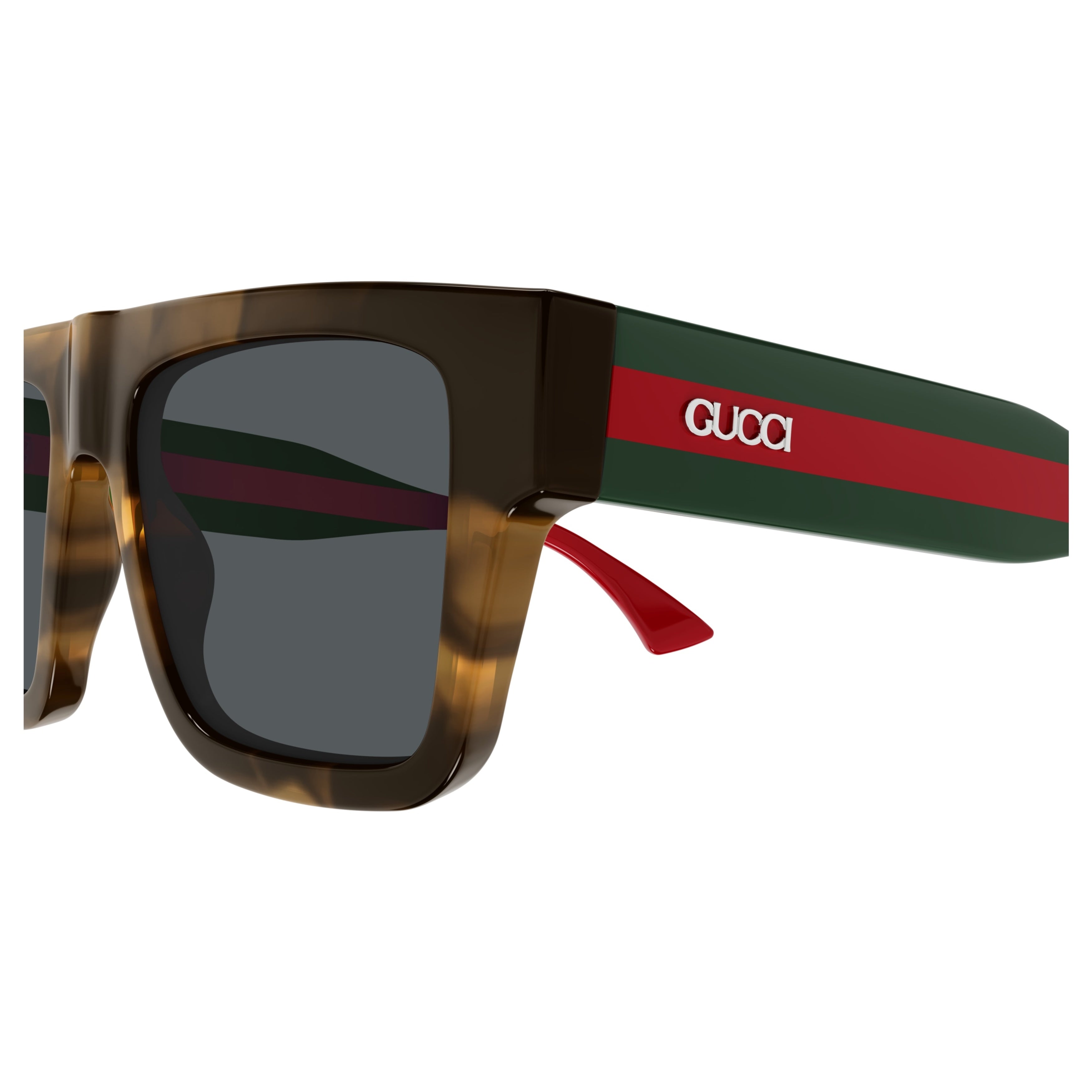 Gg1868s Bold Rectangular Tortoiseshell Sunglasses