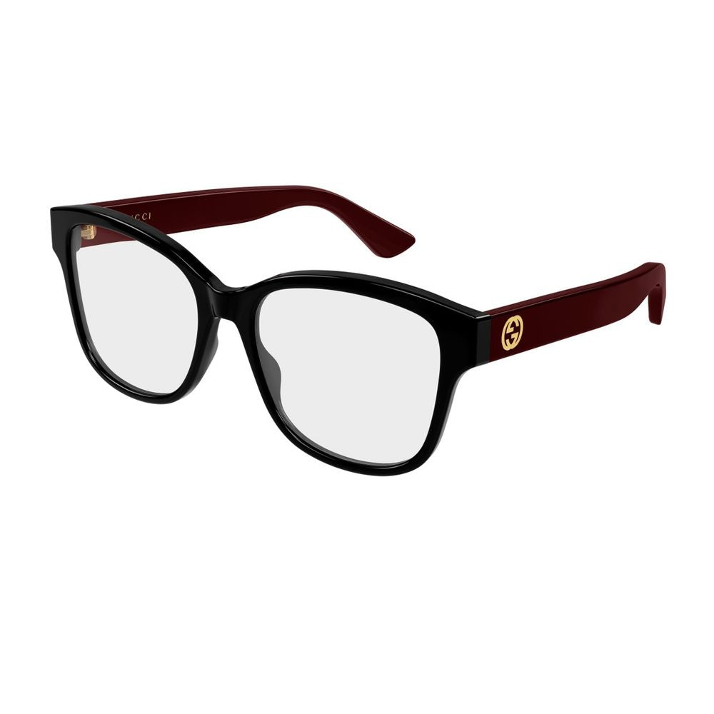 Gg1340O Linea Emblem 009 Black Burgundy Eyeglasses