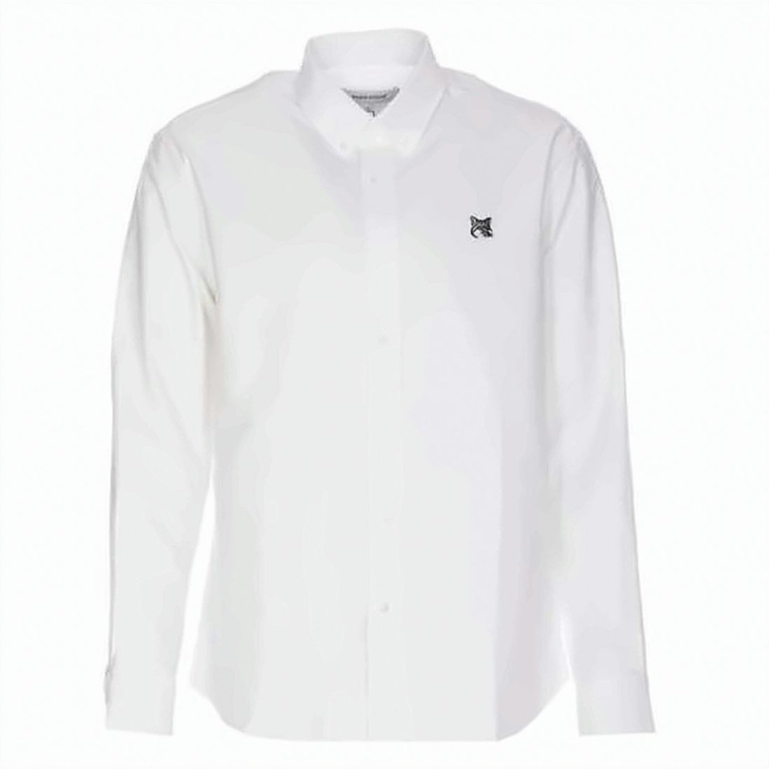Long-Sleeve White Shirt with Classic Button-Down Collar