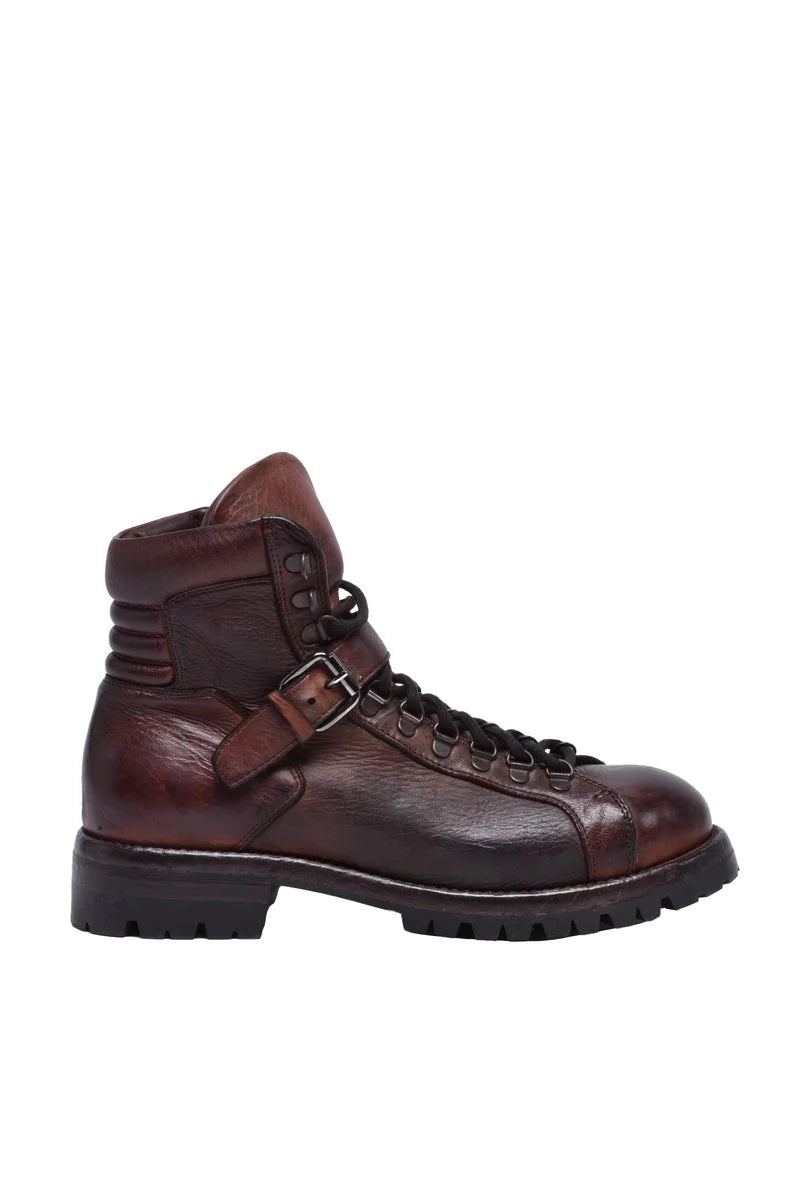 Lace-up Boots - Brown