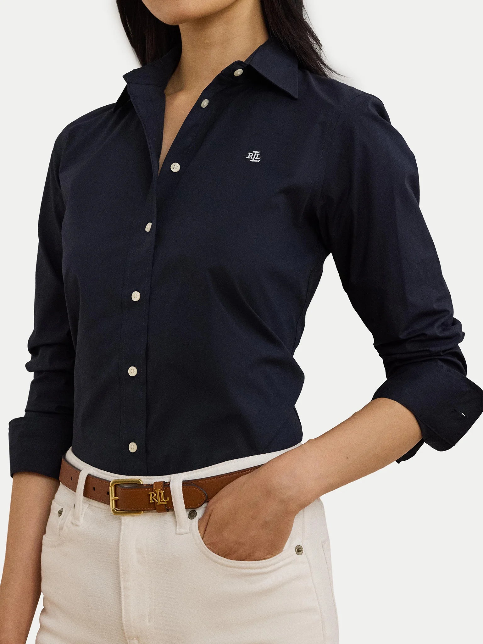 Tailored Long-Sleeve Shirt with Non-Iron Finish