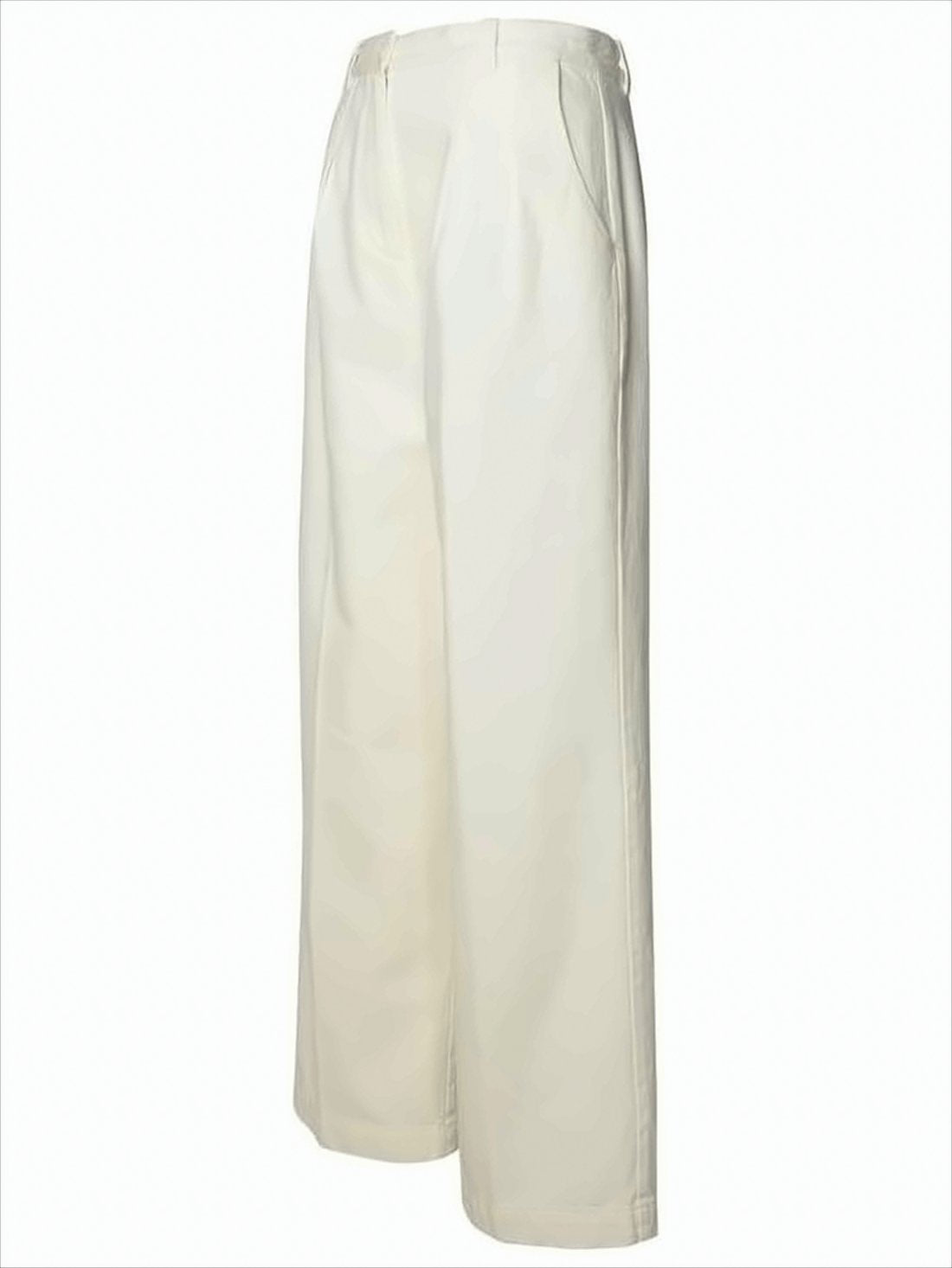 Straight-Leg Pants with High Waist