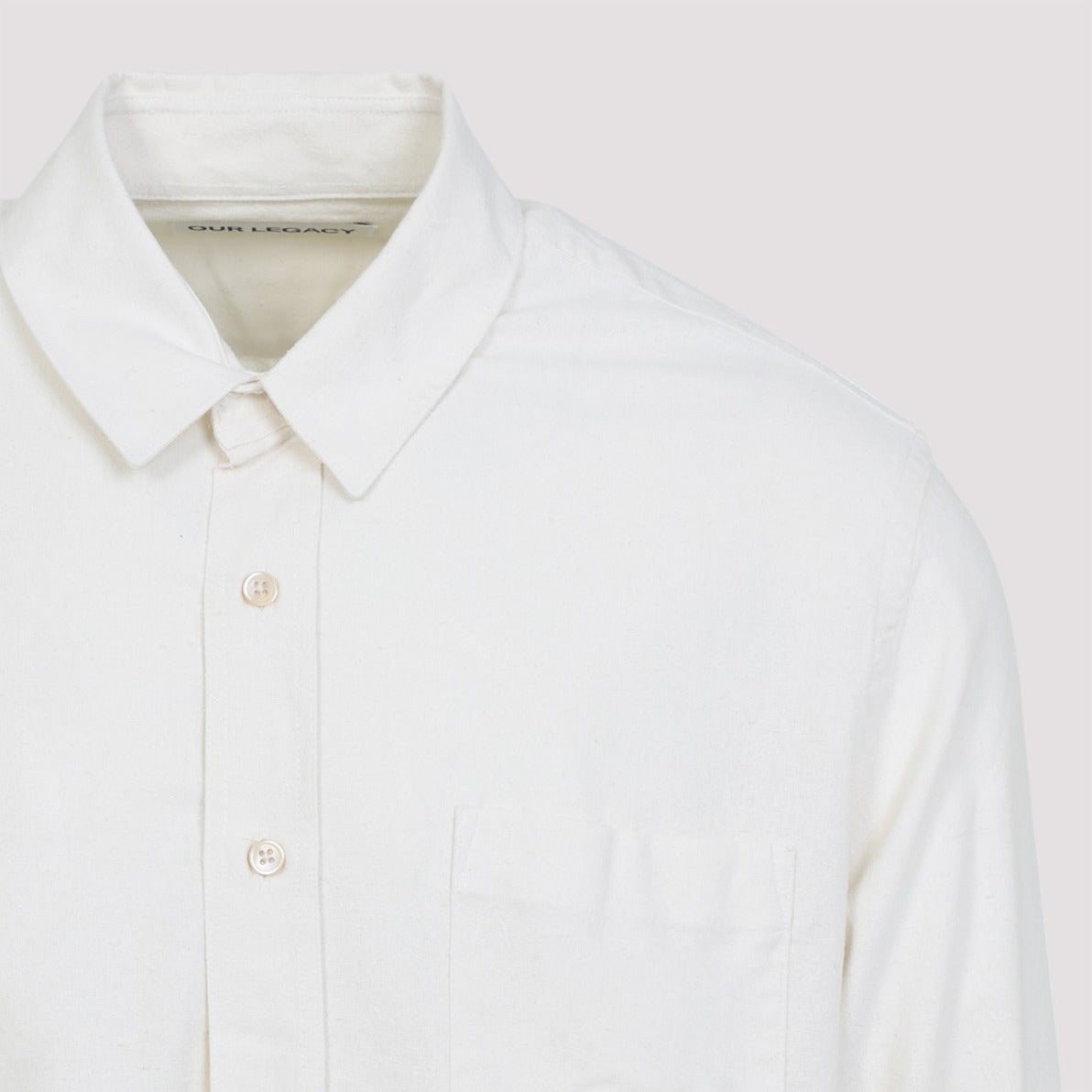 Silk Button-Up Shirt With Chest Pocket