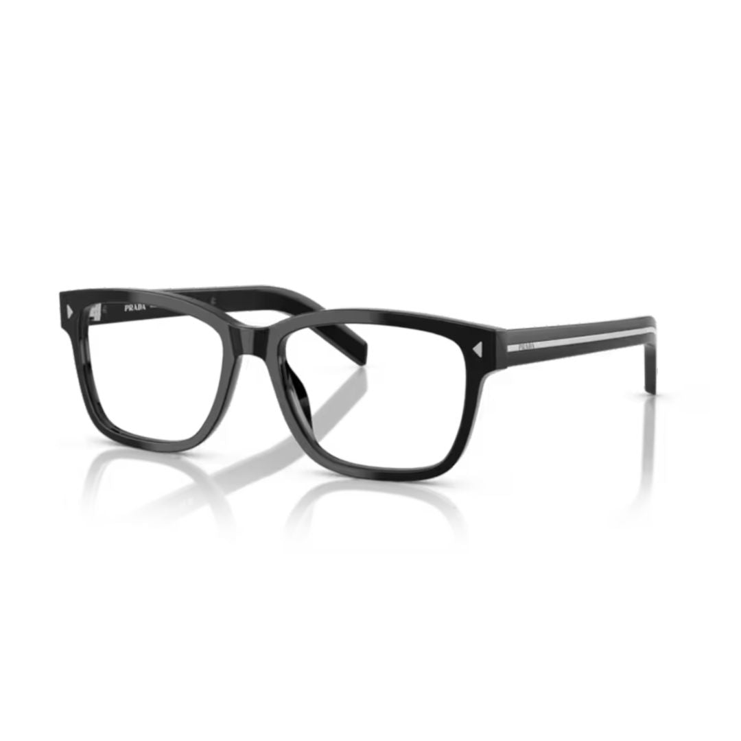 0pr B10v Bold Rectangular Black Acetate Eyeglasses