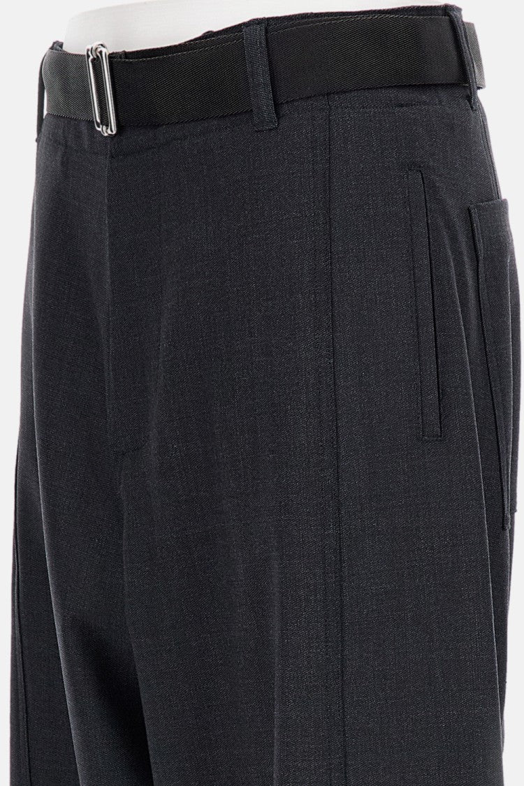 Wide-Leg Virgin Wool Trousers