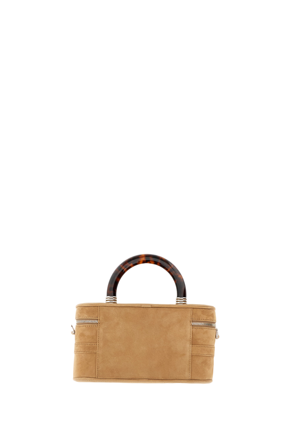 Brown Structured Handbag With Subtle Hardware Details