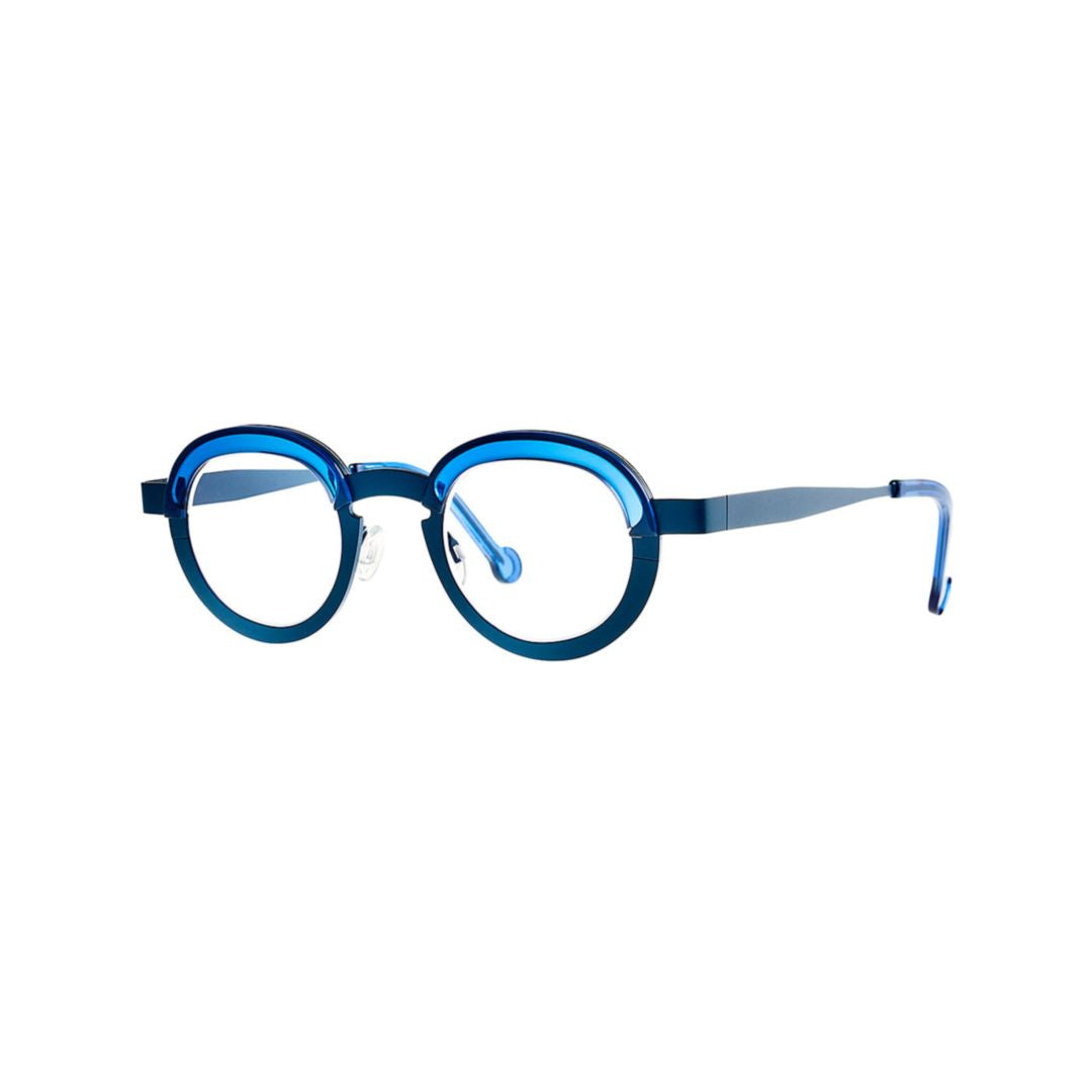 Basket 002 Dark Night + Blueberry Jelly Round Frame Eyeglasses