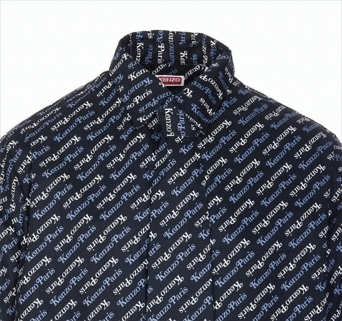 Long-Sleeve Shirt with Diagonal Text Print