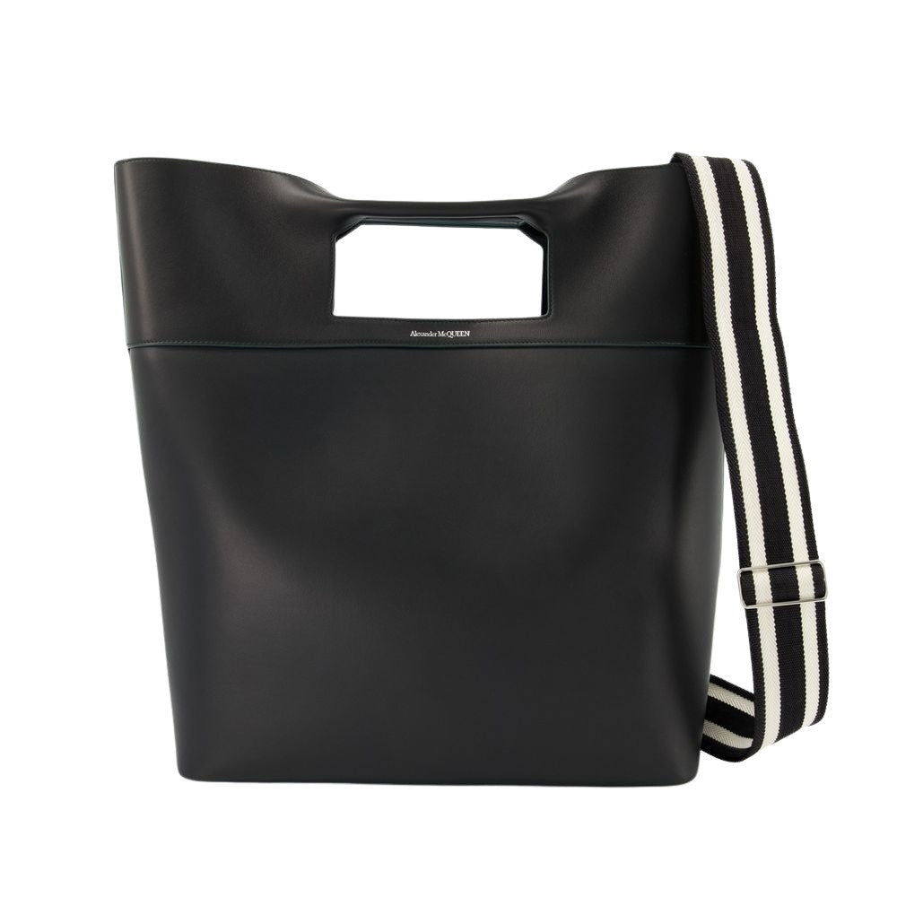 The Square Bow Ns Handbag - Black - Leather