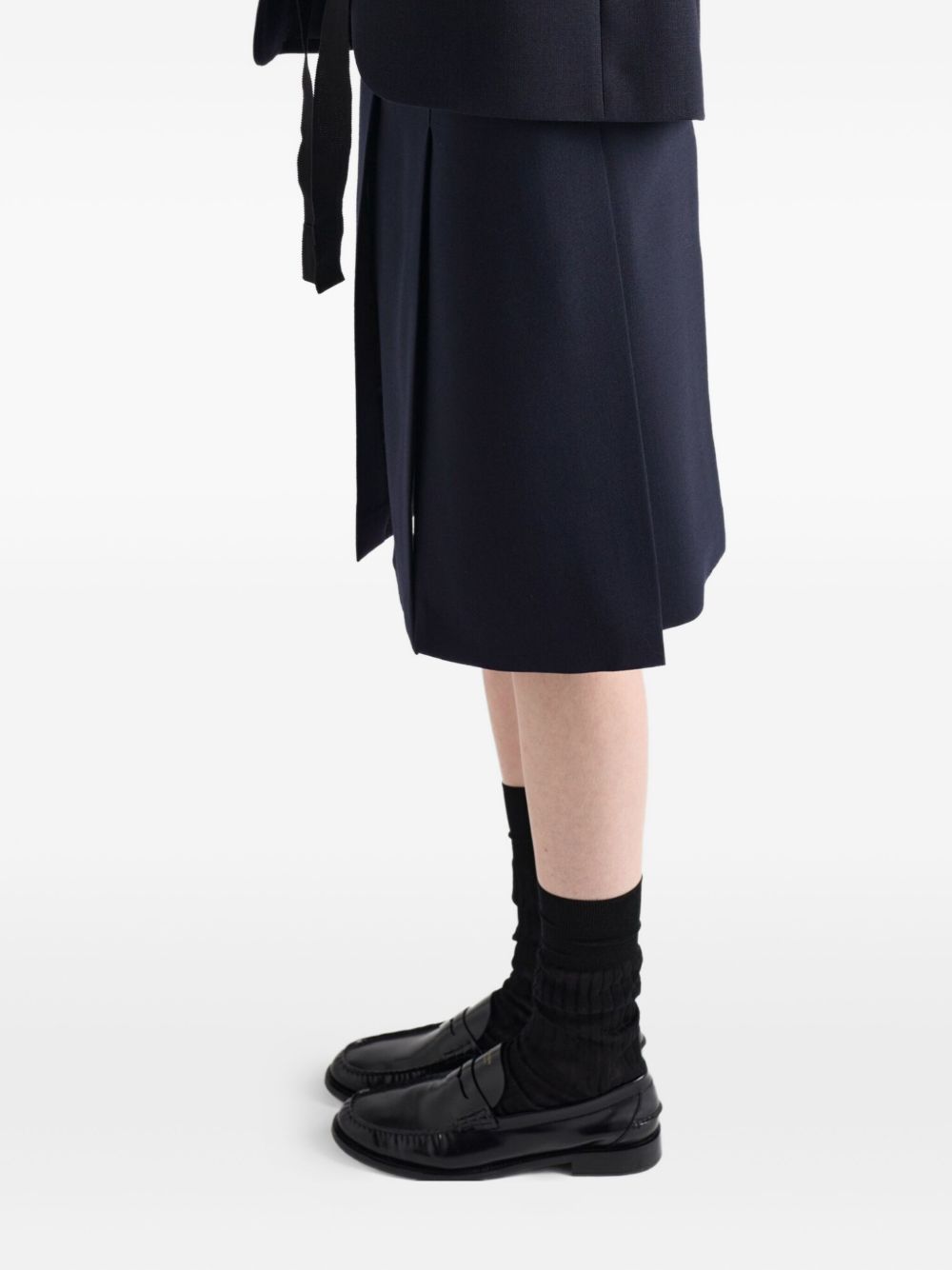 Tailored Black Midi Skirt
