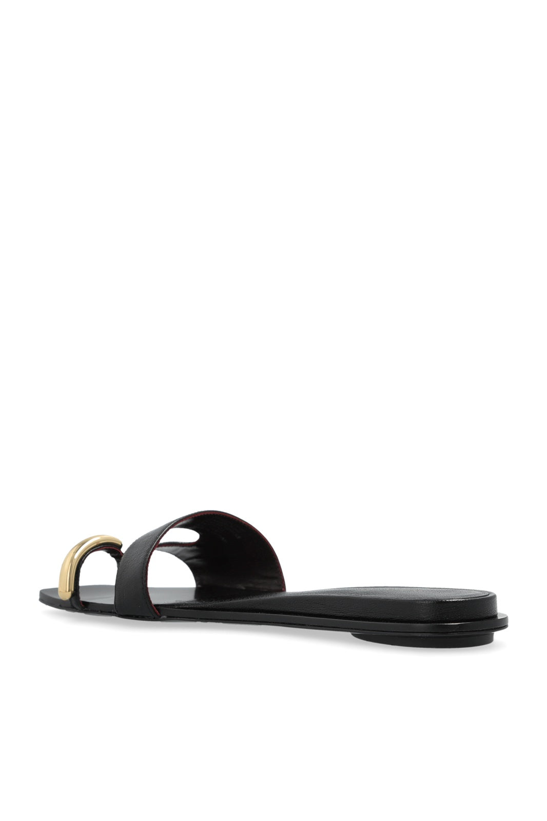 Black Sandals with Gold Accent