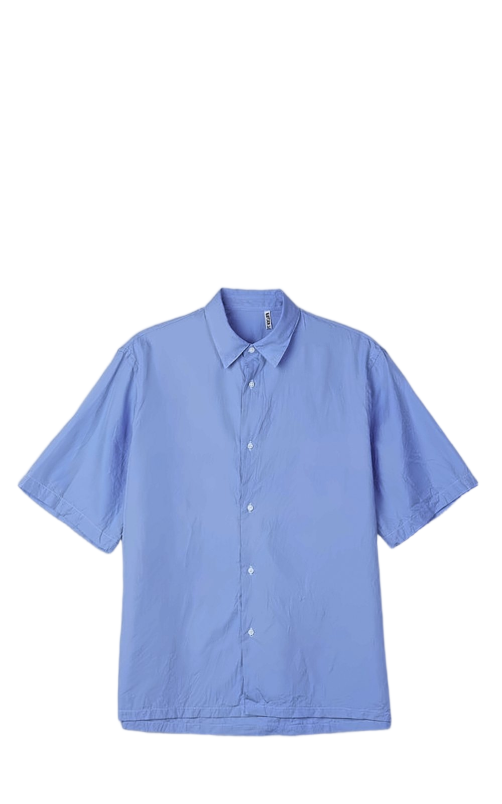 Boxy-Fit Short-Sleeved Shirt with Classic Collar