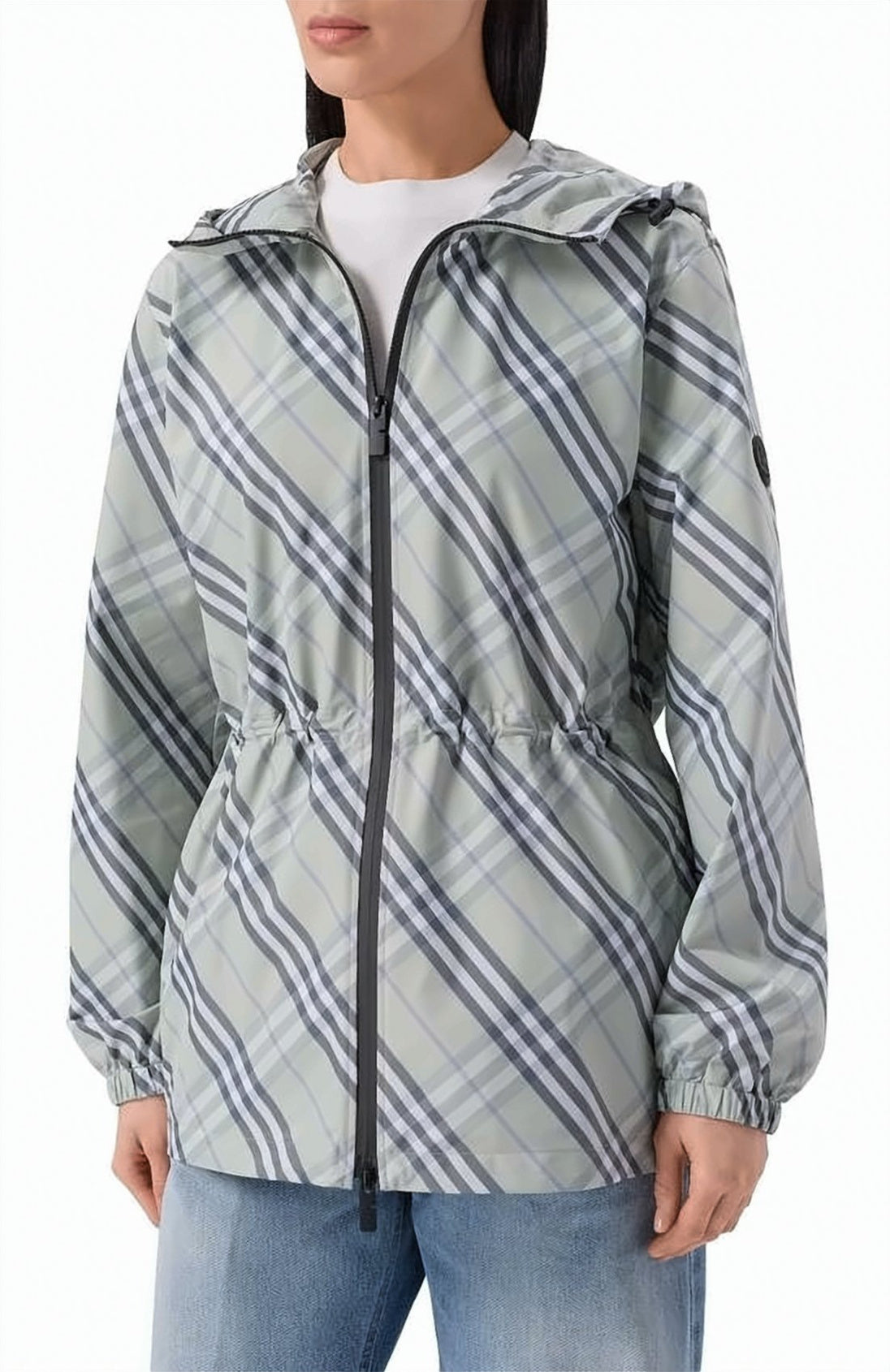 Lightweight Hooded Jacket with Adjustable Waist