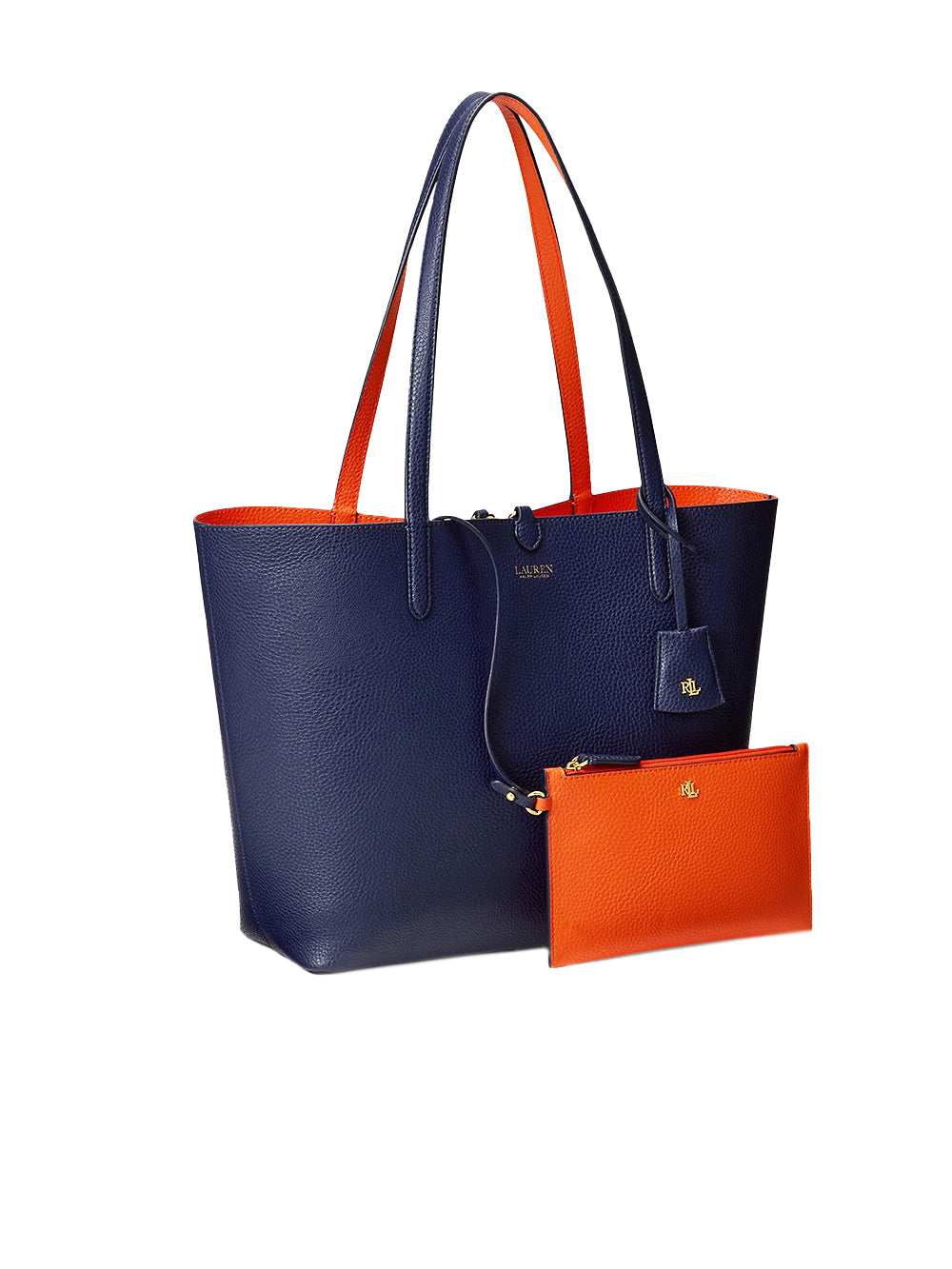 Rvrsble Medium Tote Faux Pebble Grain Bag – Blue