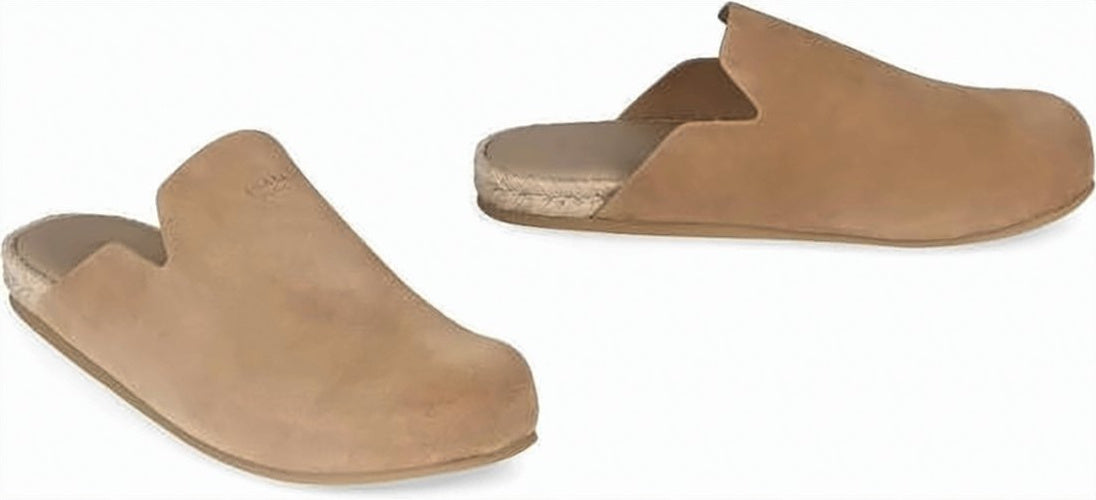 Calf Leather Slip-On Mules with Woven Heel Detail