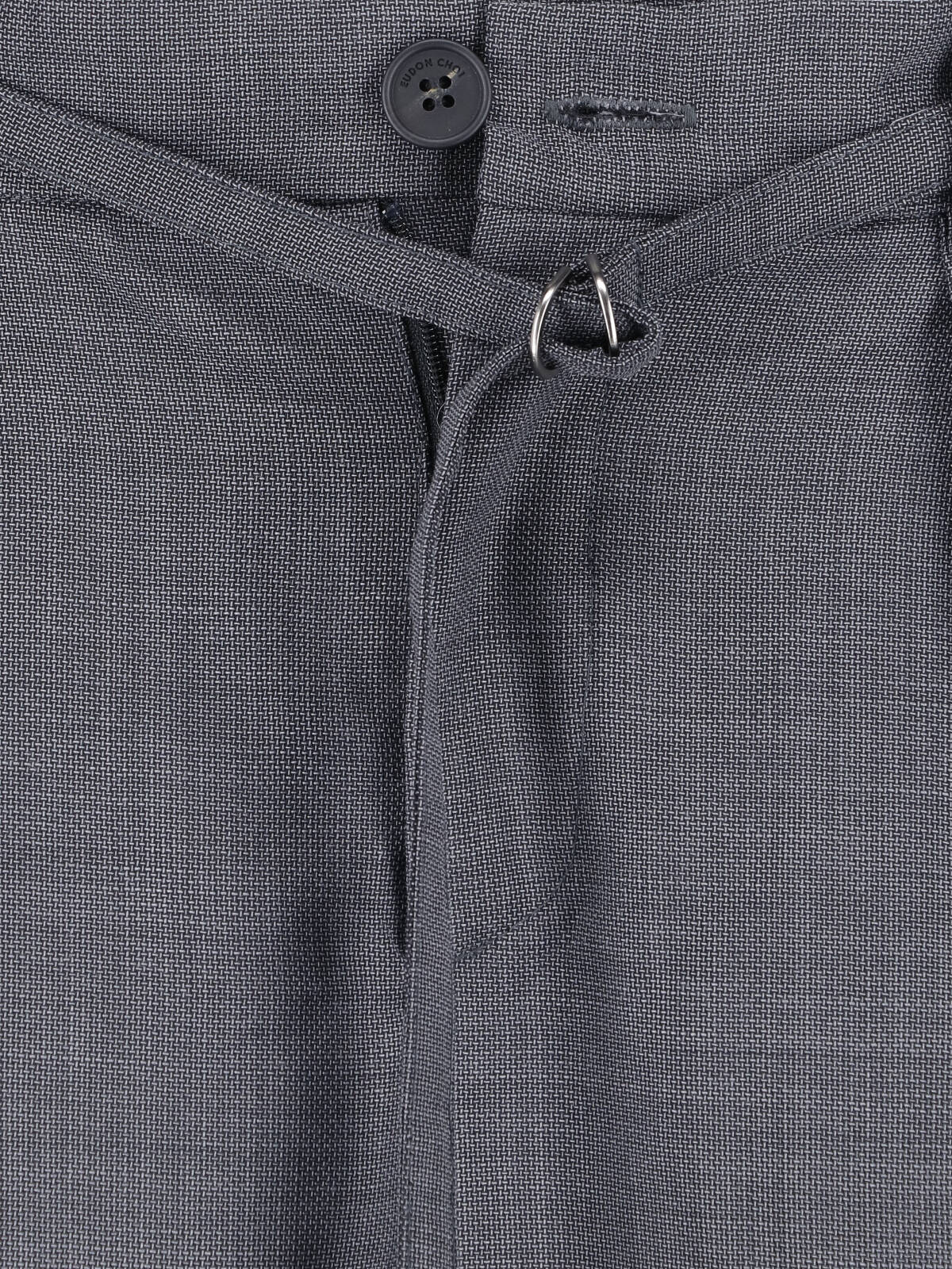 Grey High-Waisted Tailored Virgin Trousers
