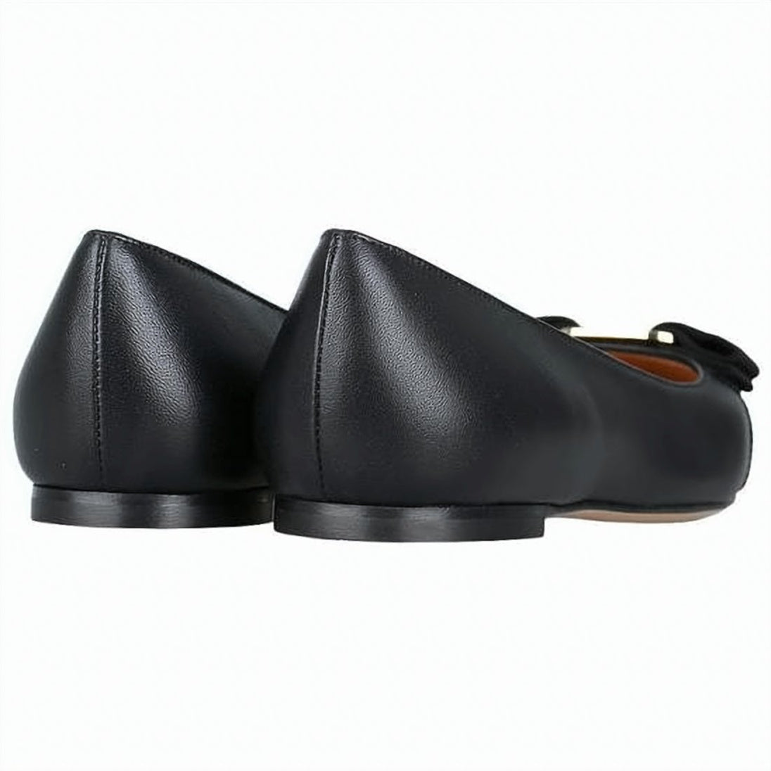 Textured Cowhide Leather Flat Shoes