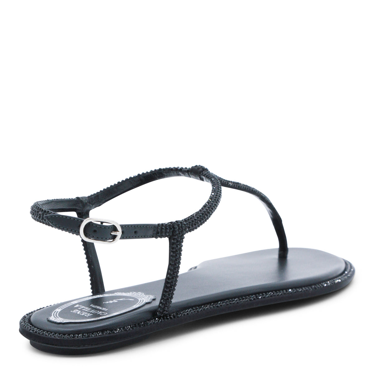 Black Leather Flats