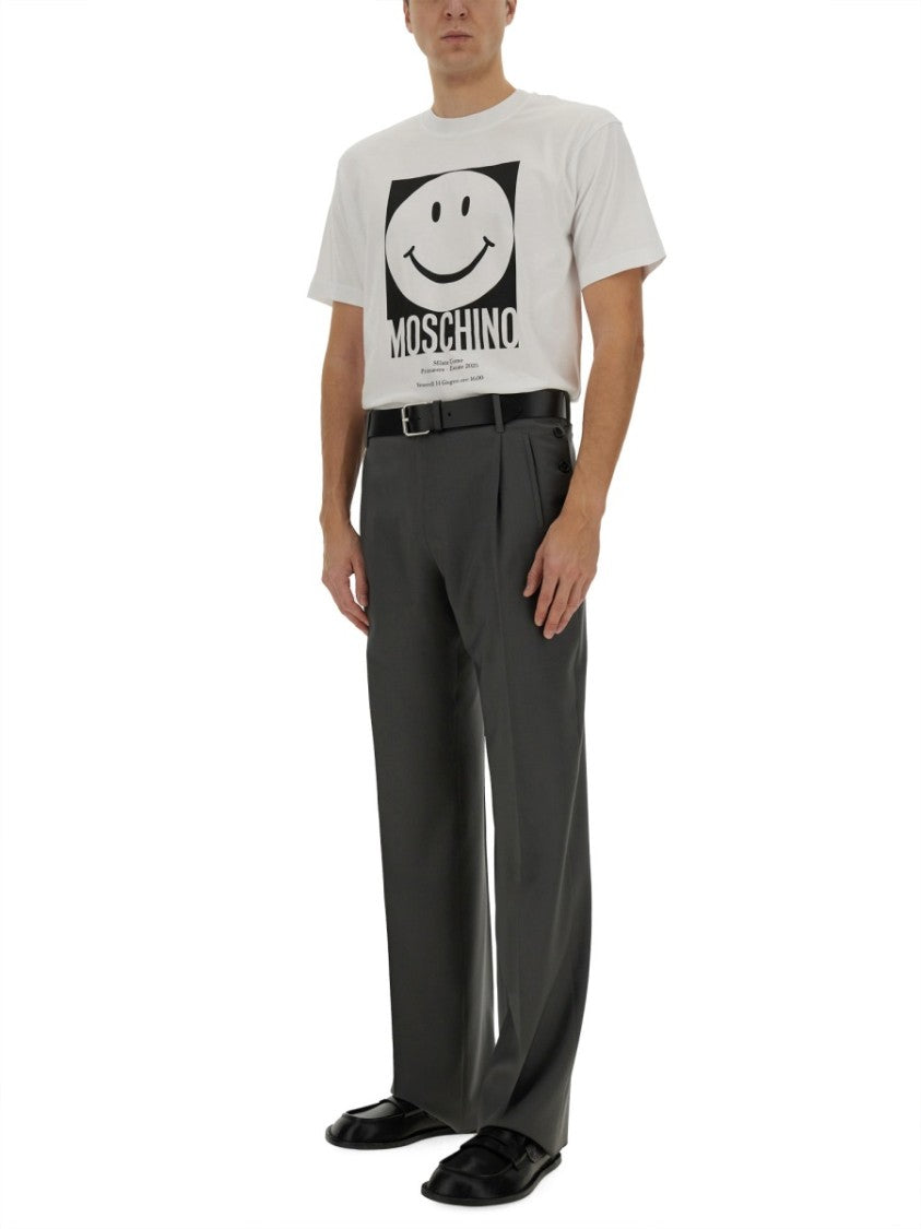 Crew Neck T-Shirt With Playful Logo Print