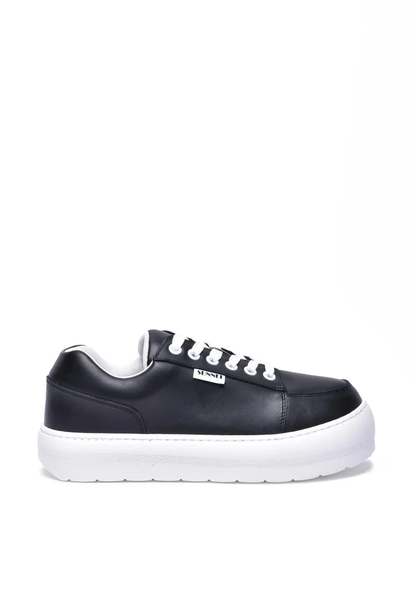 Leather Sneaker - Black/White