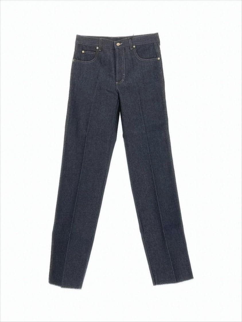 Straight-Leg Denim Pants