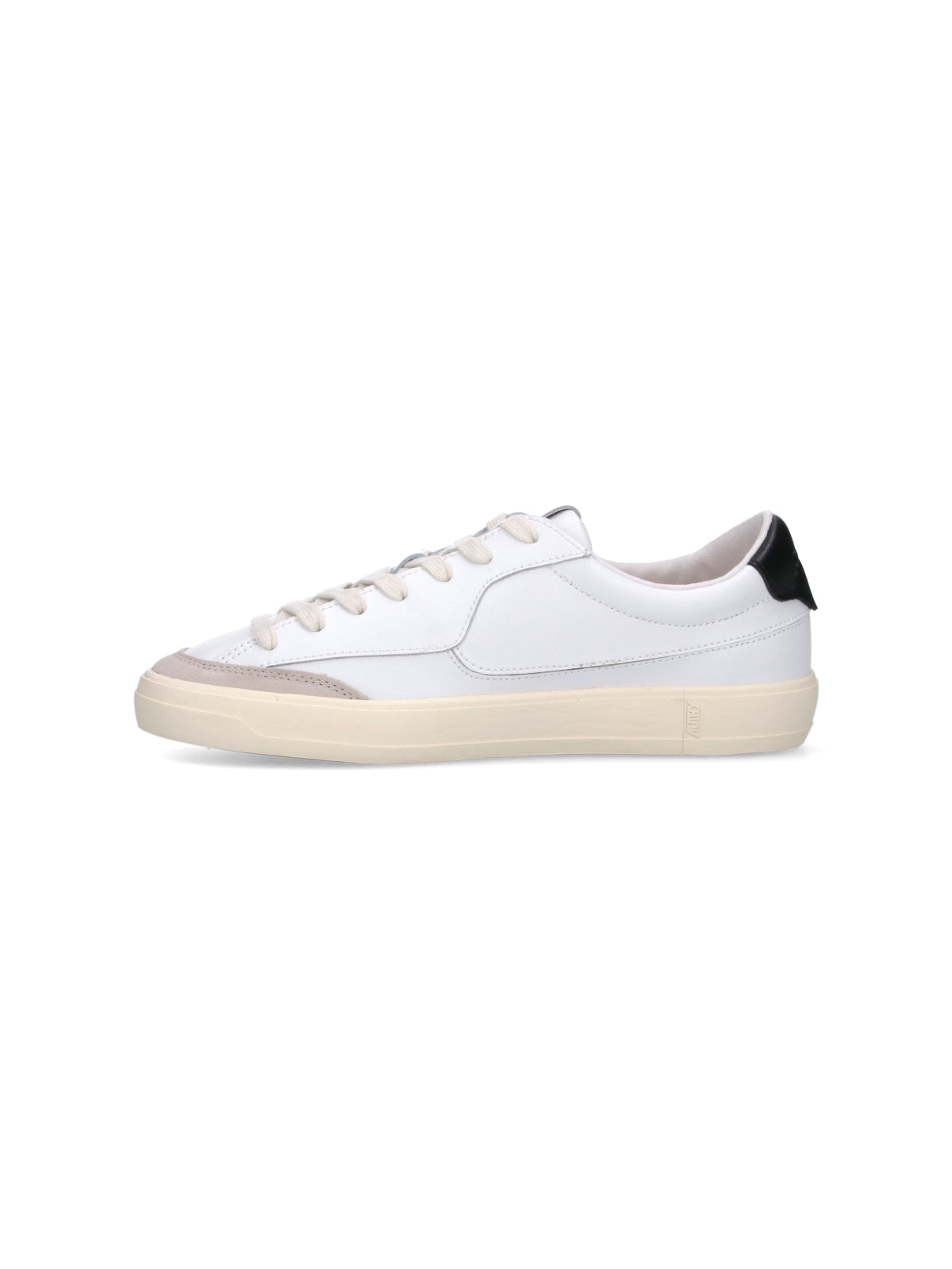 White Windscape Black Tab Leather Sneakers