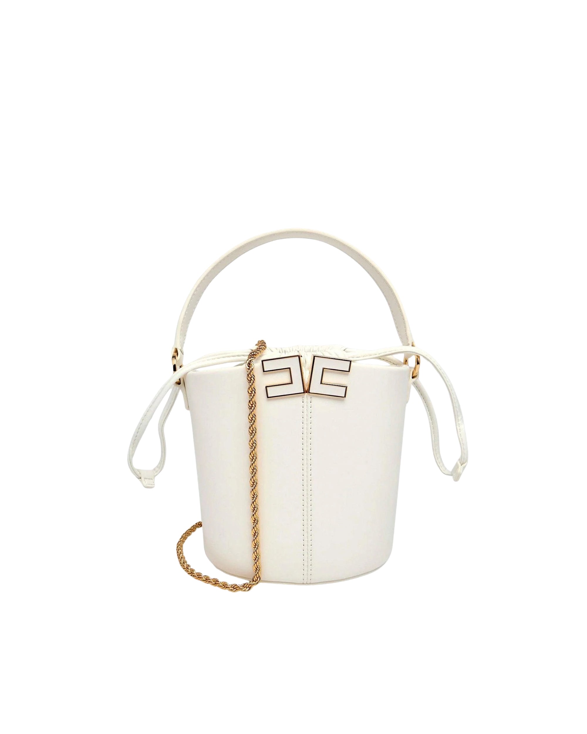 Bucket Bag With V-Cut Design And Gold-Tone Logo