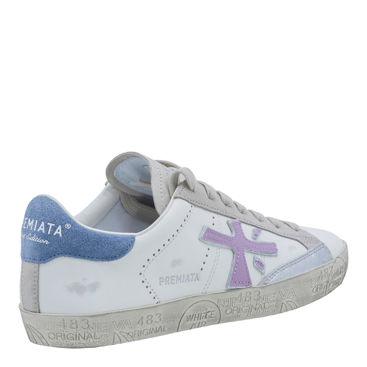 Low-Top White Leather Sneakers
