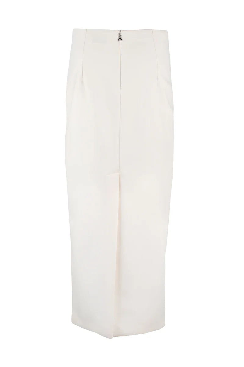 White Pencil Midi Skirt