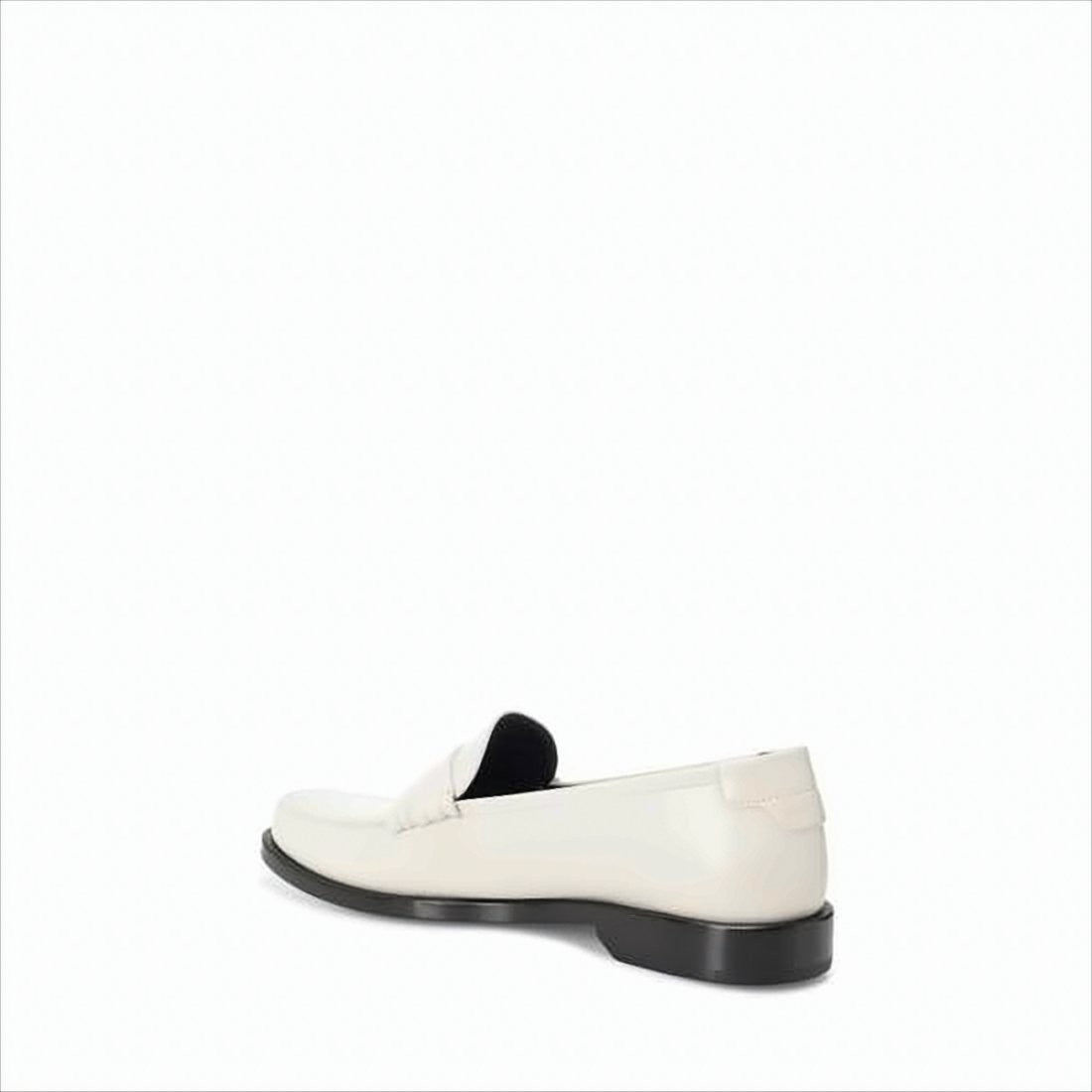 Minimalist Lambskin Loafers with Metallic Accent