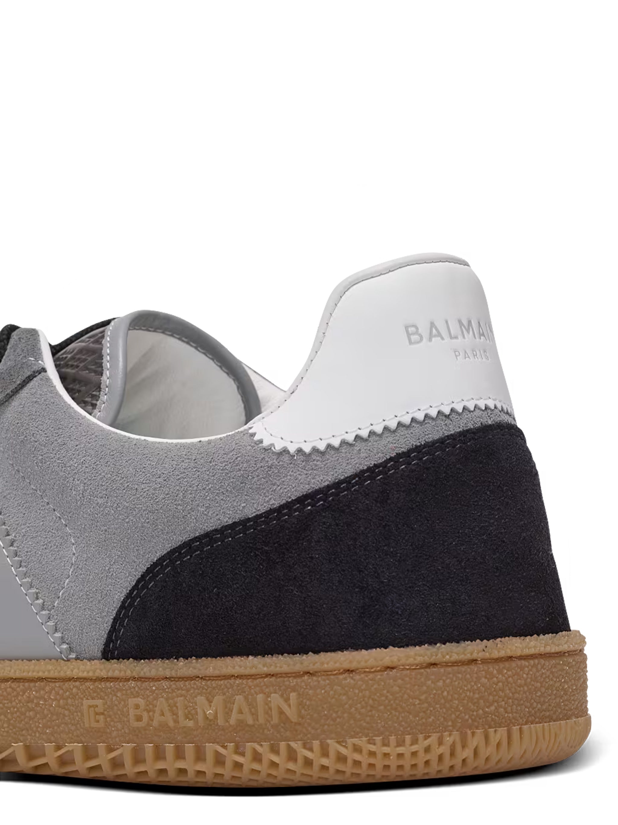 Grey Low Top Suede Panel Sneakers