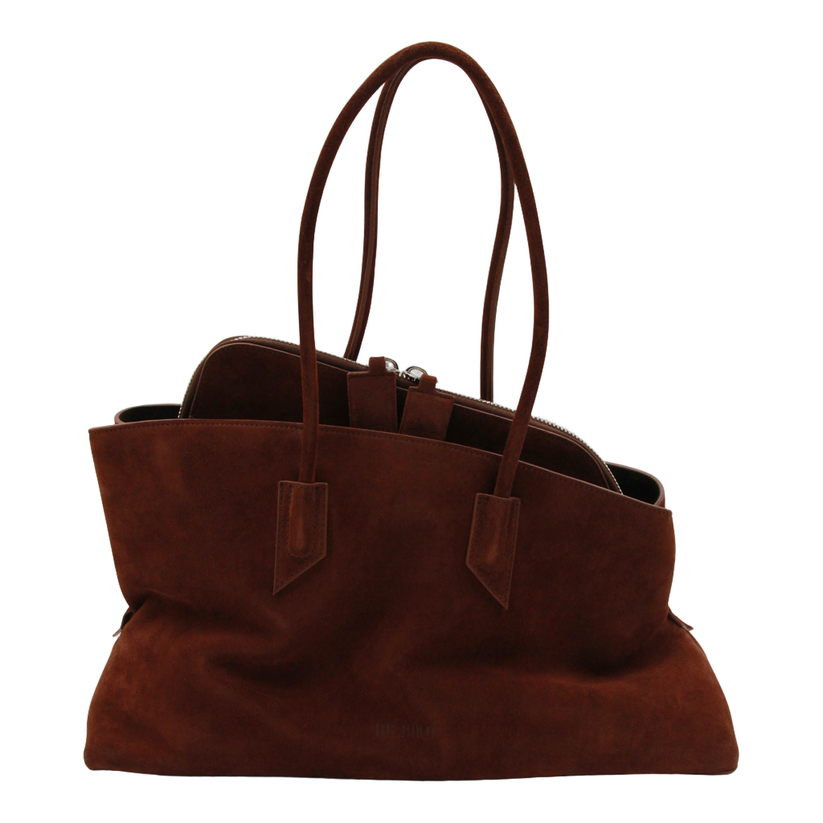 Soft-Structured Brown Suede Tote Bag
