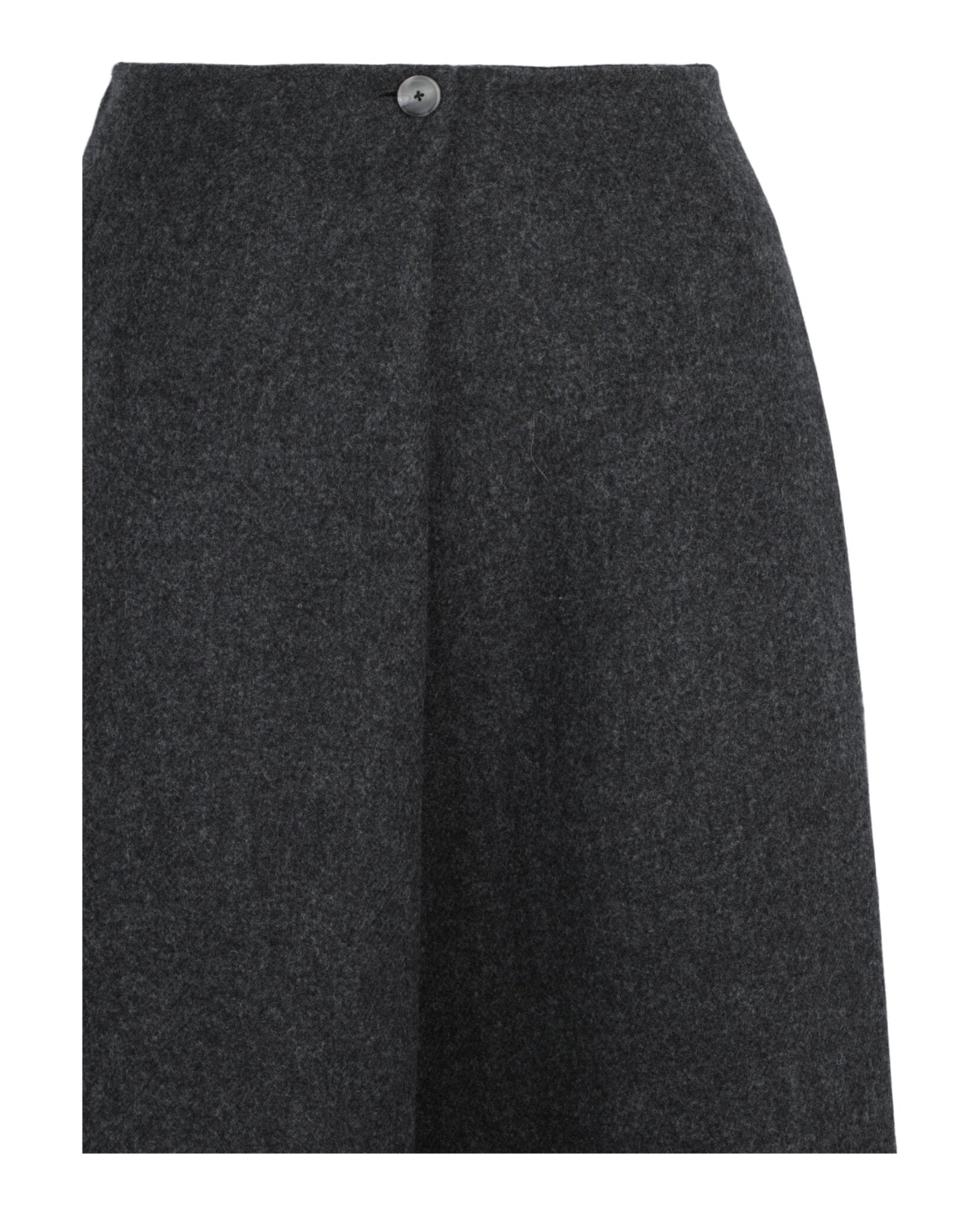 Fold-Over Mid-Rise Wool-Blend Midi Skirt