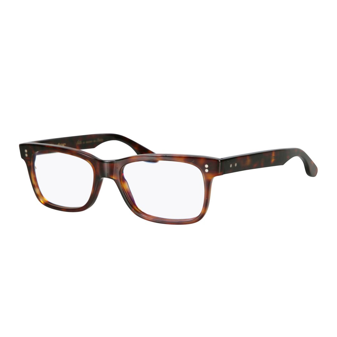 Viko Rectangular Tortoiseshell Frame Eyeglasses with Metallic Rivets