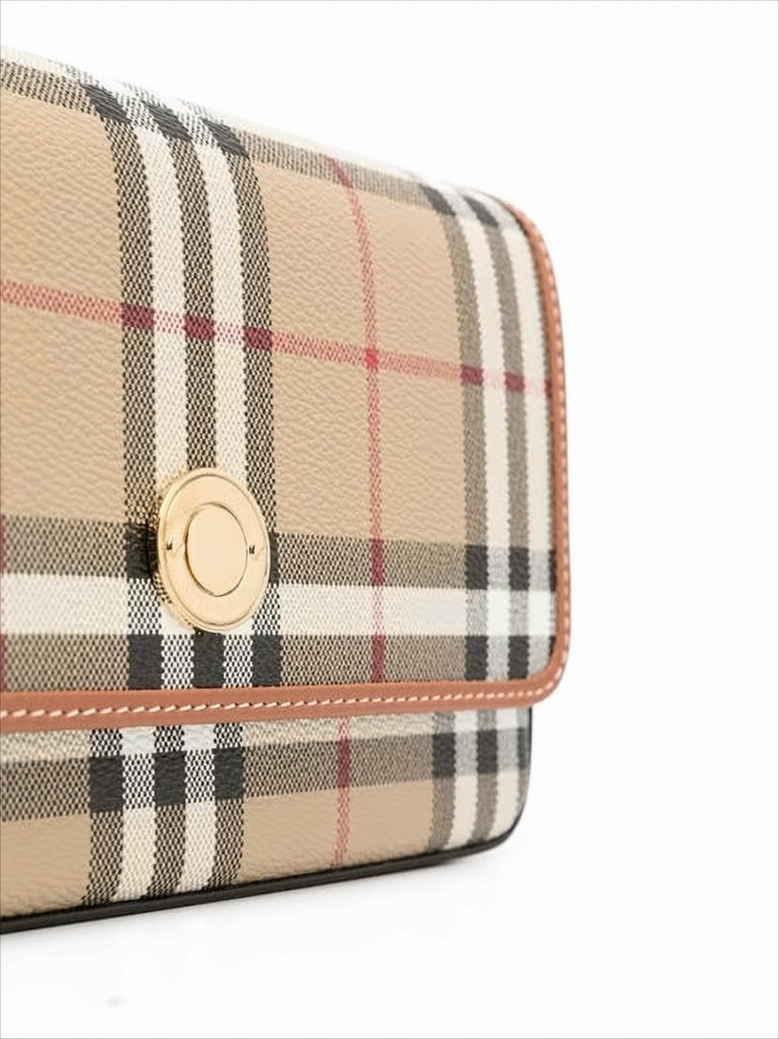 Rectangular Check Pattern Crossbody Bag