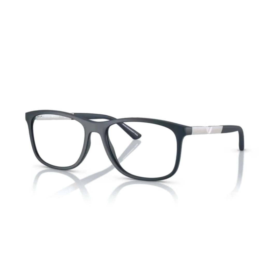 0ea3247 Rectangular Matte Finish Eyeglasses with Geometric Temples