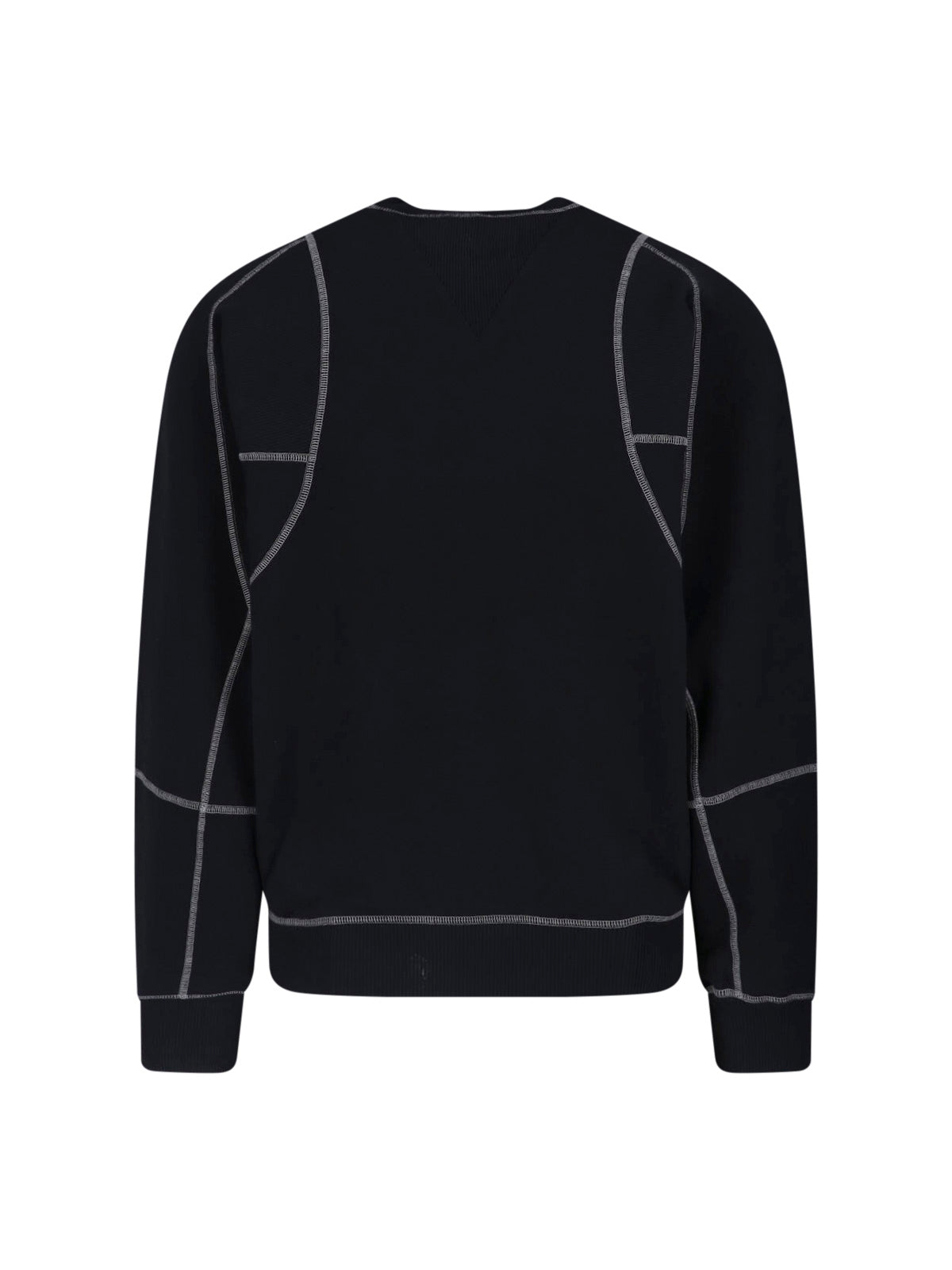 Black Classic Crew Neck Fitted Sweater
