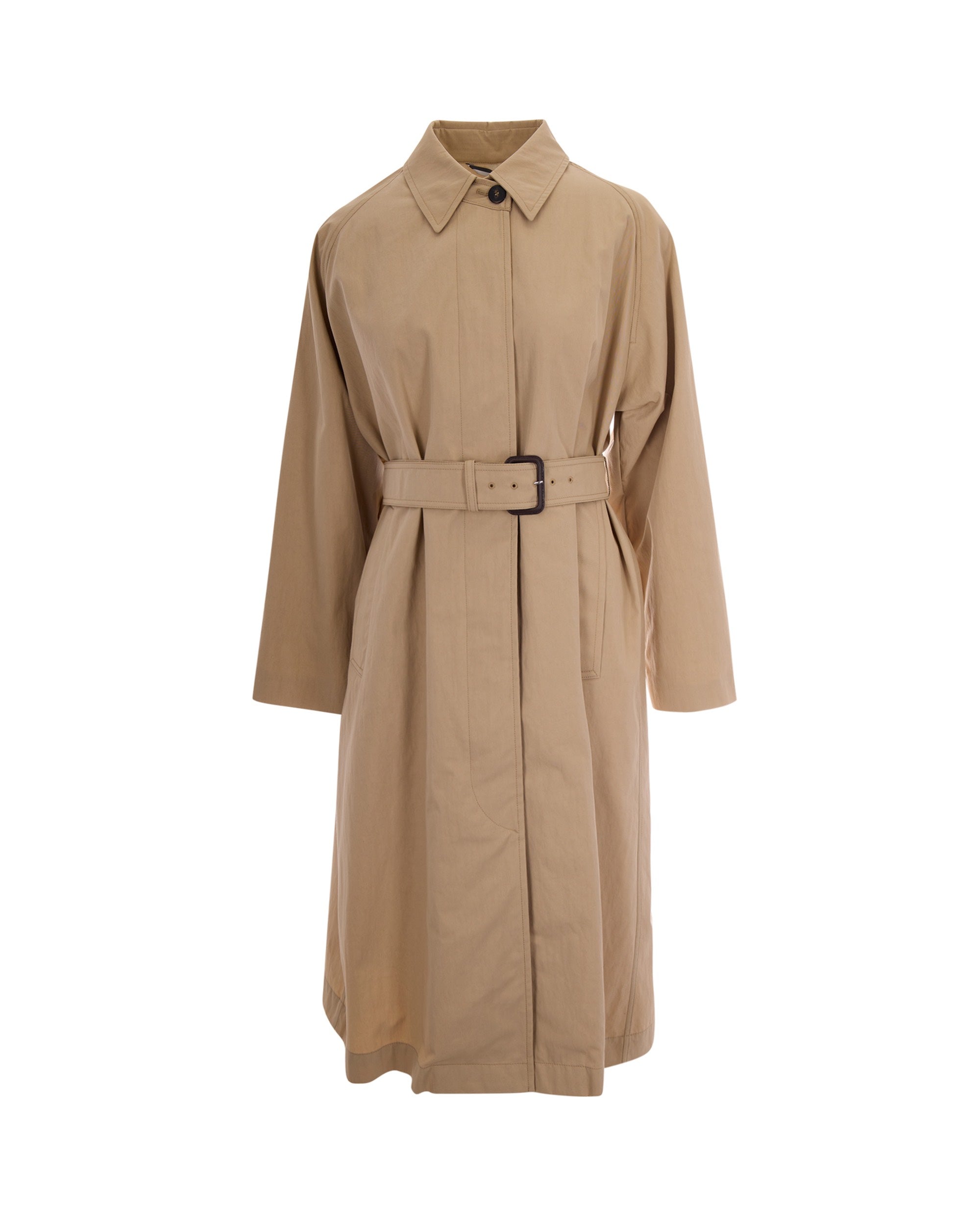 Beige Gabardine Trench Coat