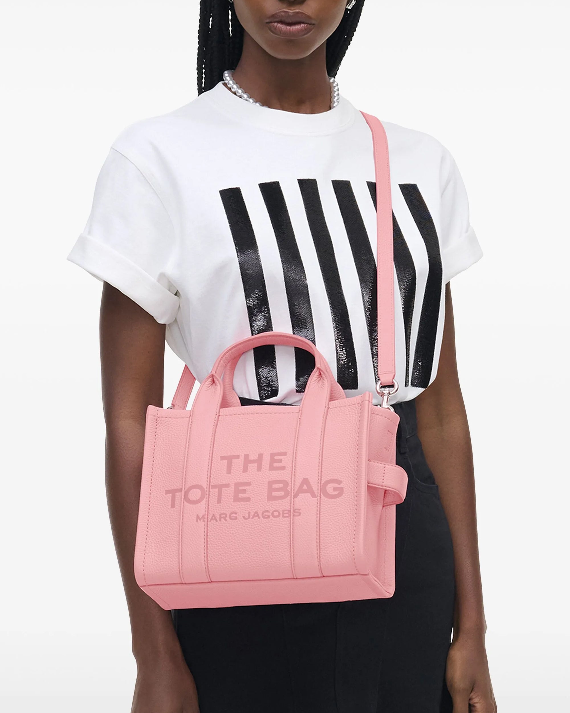 Pink The Leather Small Tote Bag