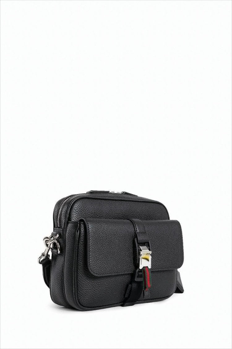 Textured Leather Crossbody Bag